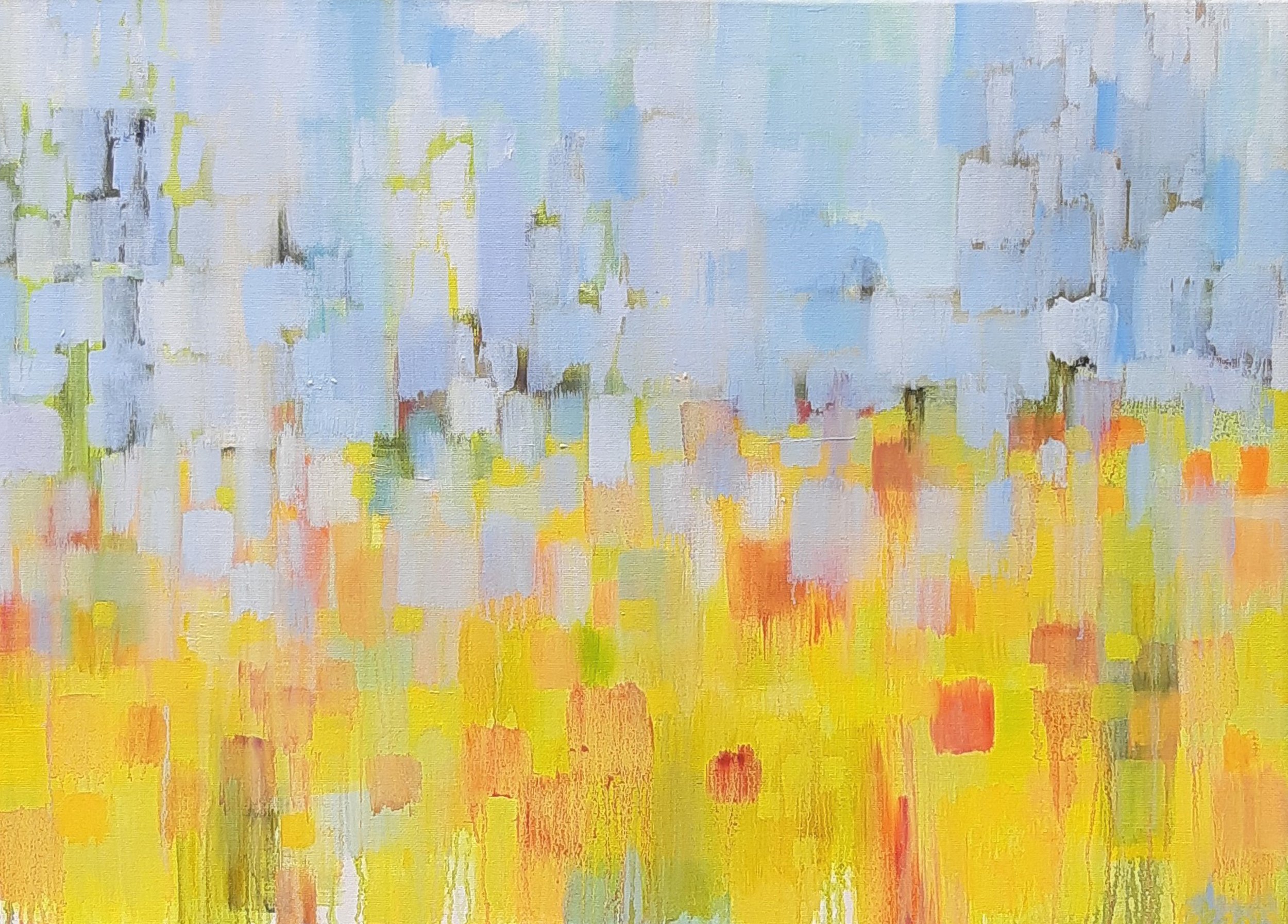Une Pensée des champs 2022, olieverf op linnen, 70 x 100 cm