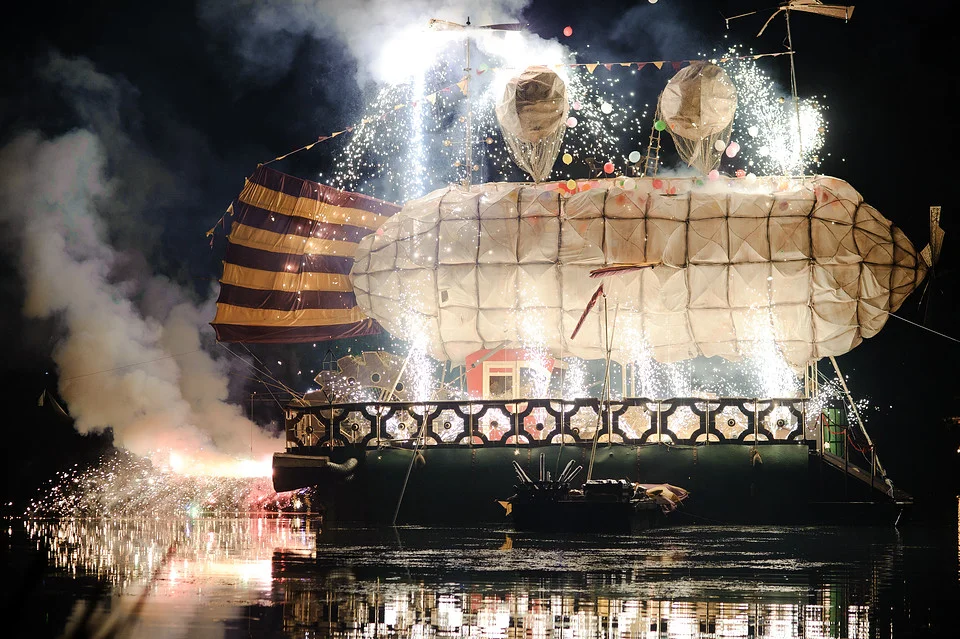 Secret Garden Party 2012 - Burning the Blimp Opening Pyrotechnics.jpg