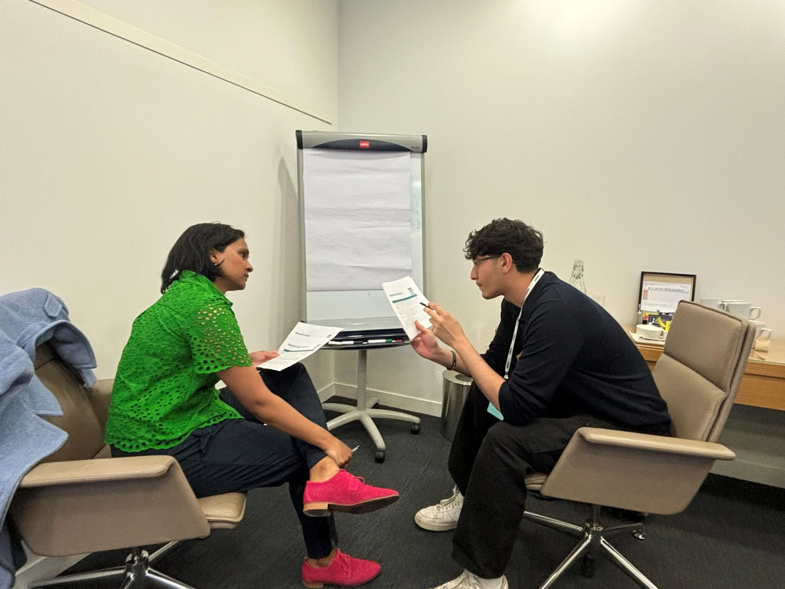 From left to right: Dhatri Navanayagam, Mohammed Amara