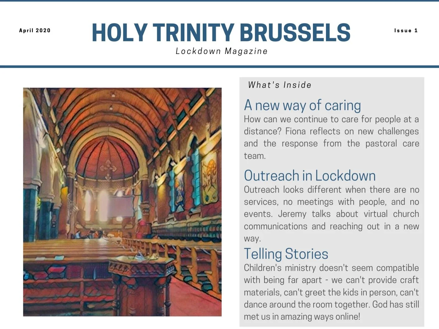 Holy Trinity Brussels Lockdown Magazine