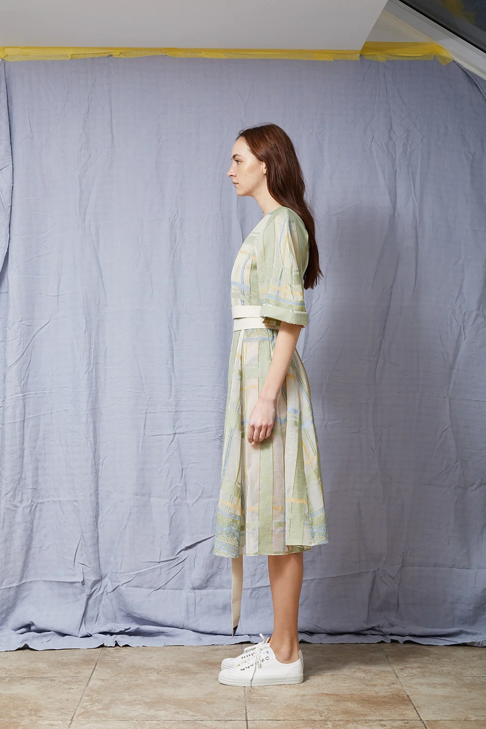 chinese dress ladies Linen Patchwork Dress main image 0