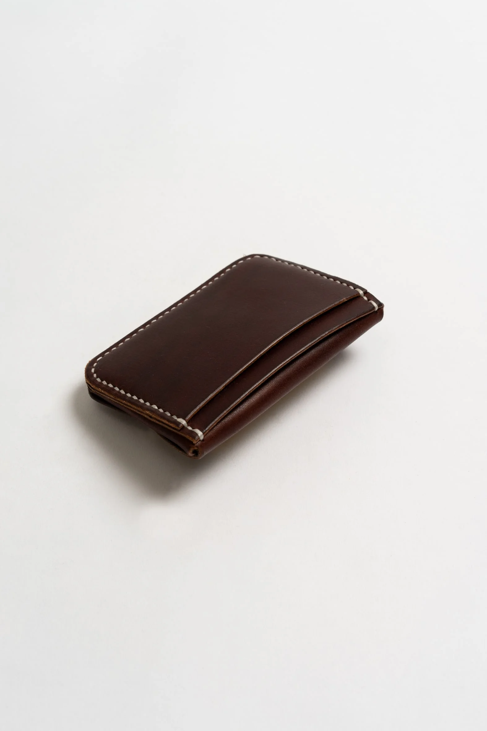 Made in Liverpool Tiroler Wallet in Leather Mahogany credit card holder