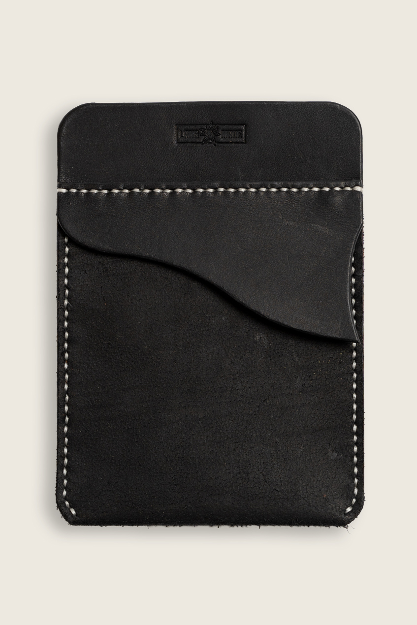 Lang hardwearing leather pocket protector in ebony