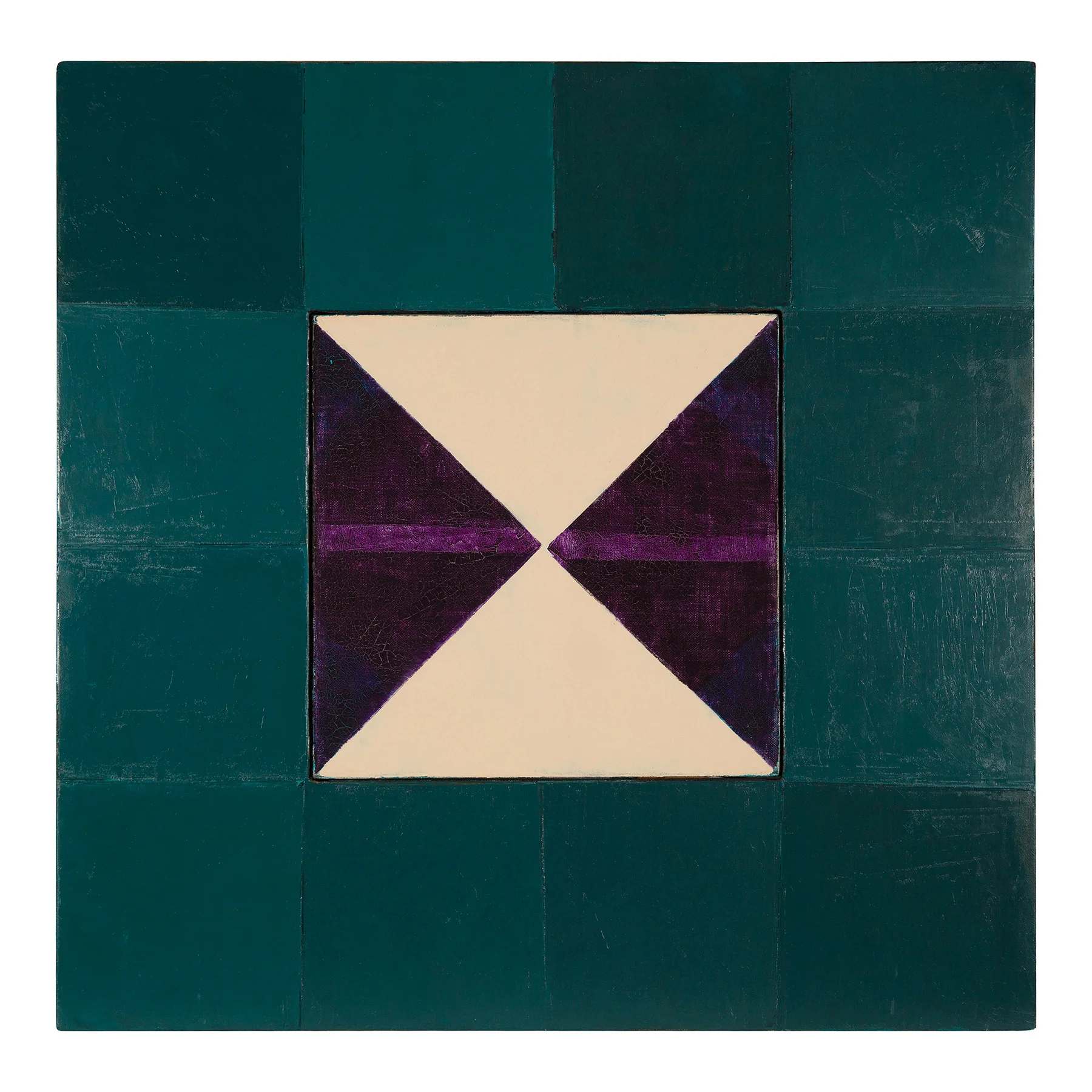 Field Goal (1988). oil on joined canvas over masonite, 24 x 24 inches.