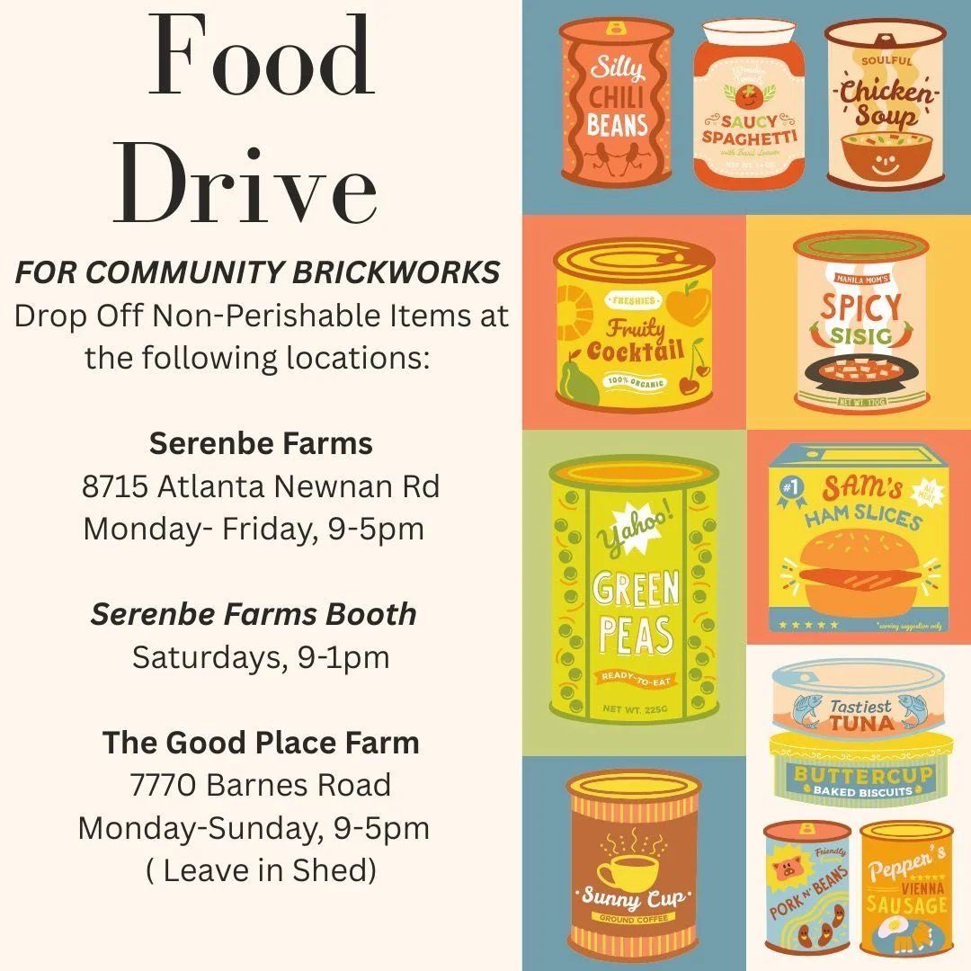 🥫 Tues-YAY!! Unlock the power of community- come visit our CSA/Pop Up Market and drop off your cans for the Community Brickworks canned food drive. 👩&zwj;🌾 Come on down to the farm 4:30pm-7pm and experience the impact of collective support!