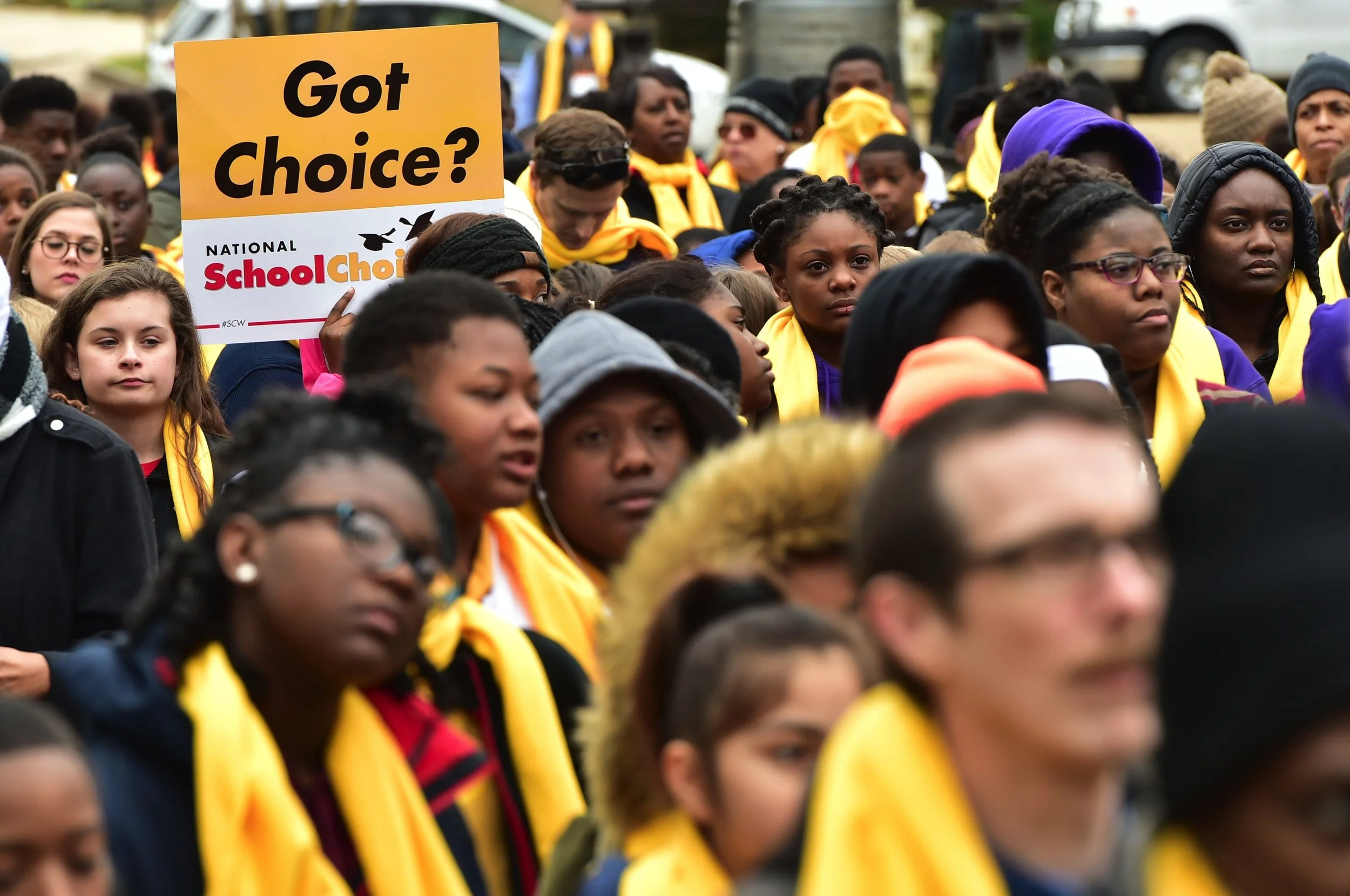 Students were bused in to Mississippi’s Capitol on Jan. 22, 2019, for the National Schools Choice rally. Sarah Warnock/Clarion Ledger