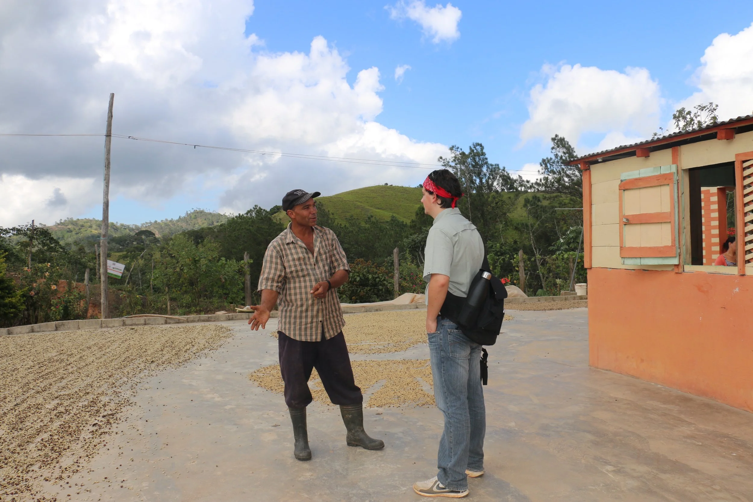 Andrew with farmer Constantino in 2016