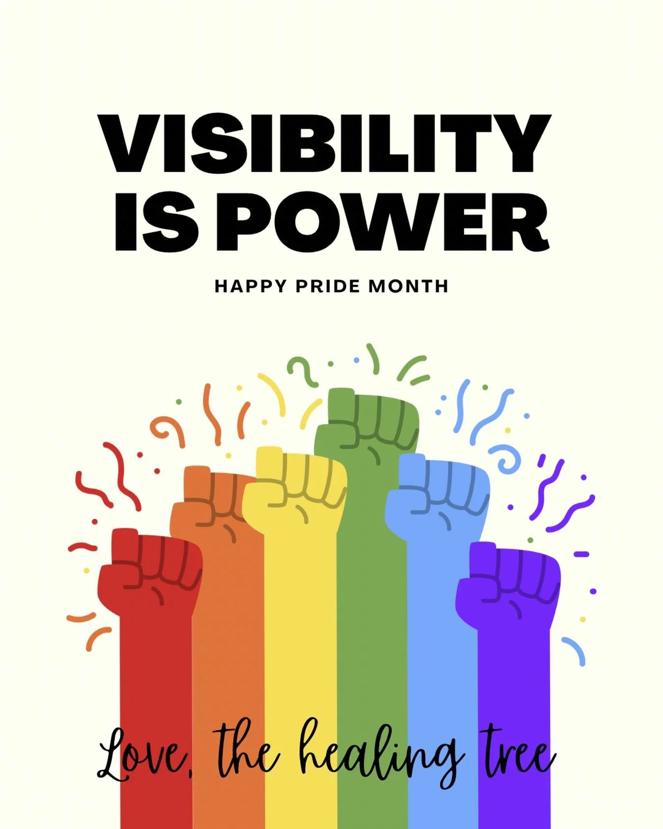 At The Healing Tree, we affirm all humans. Love is love is love. Happy Pride, y&rsquo;all!
