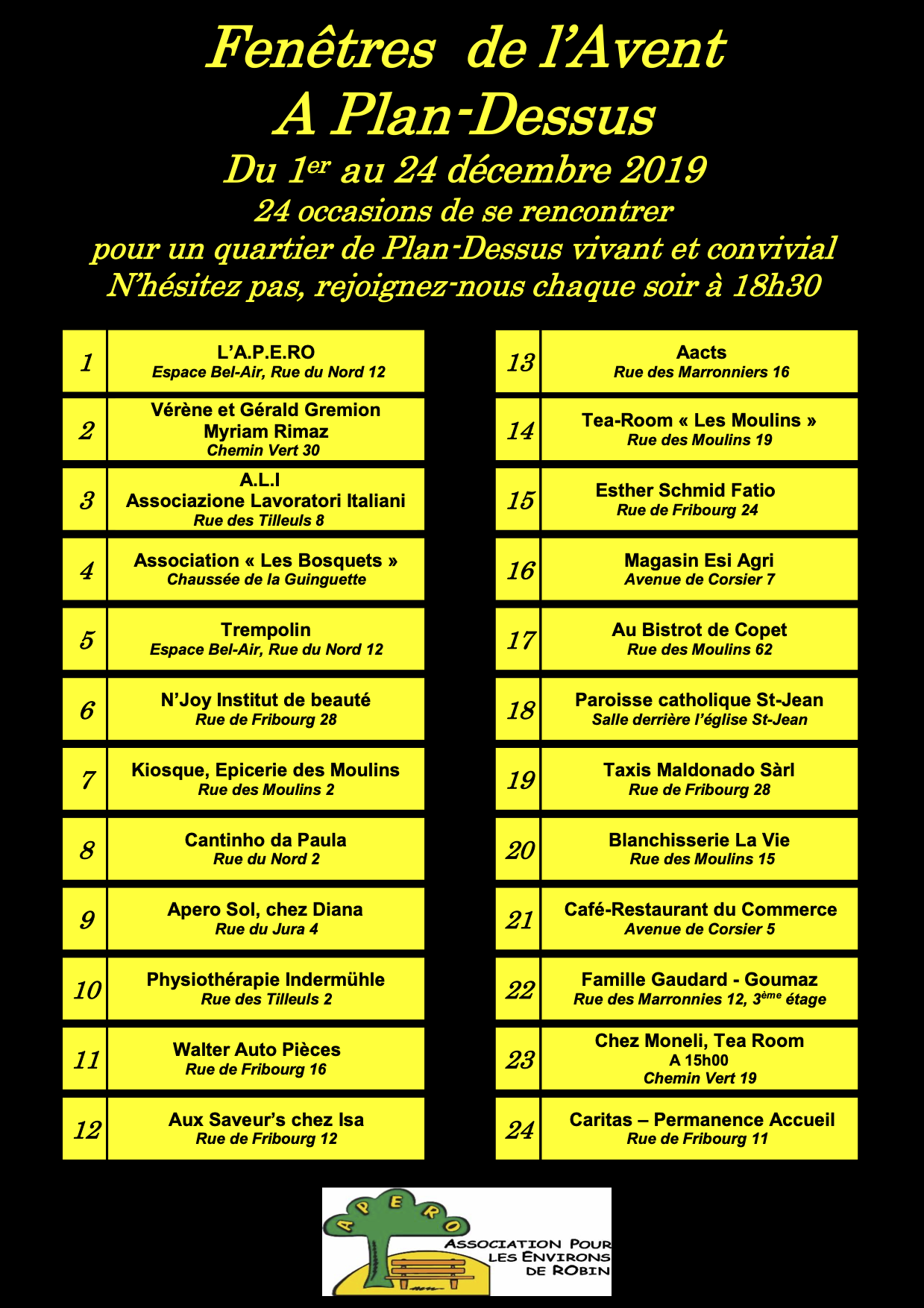 Fenêtres de l'Avent à Plan-Dessus