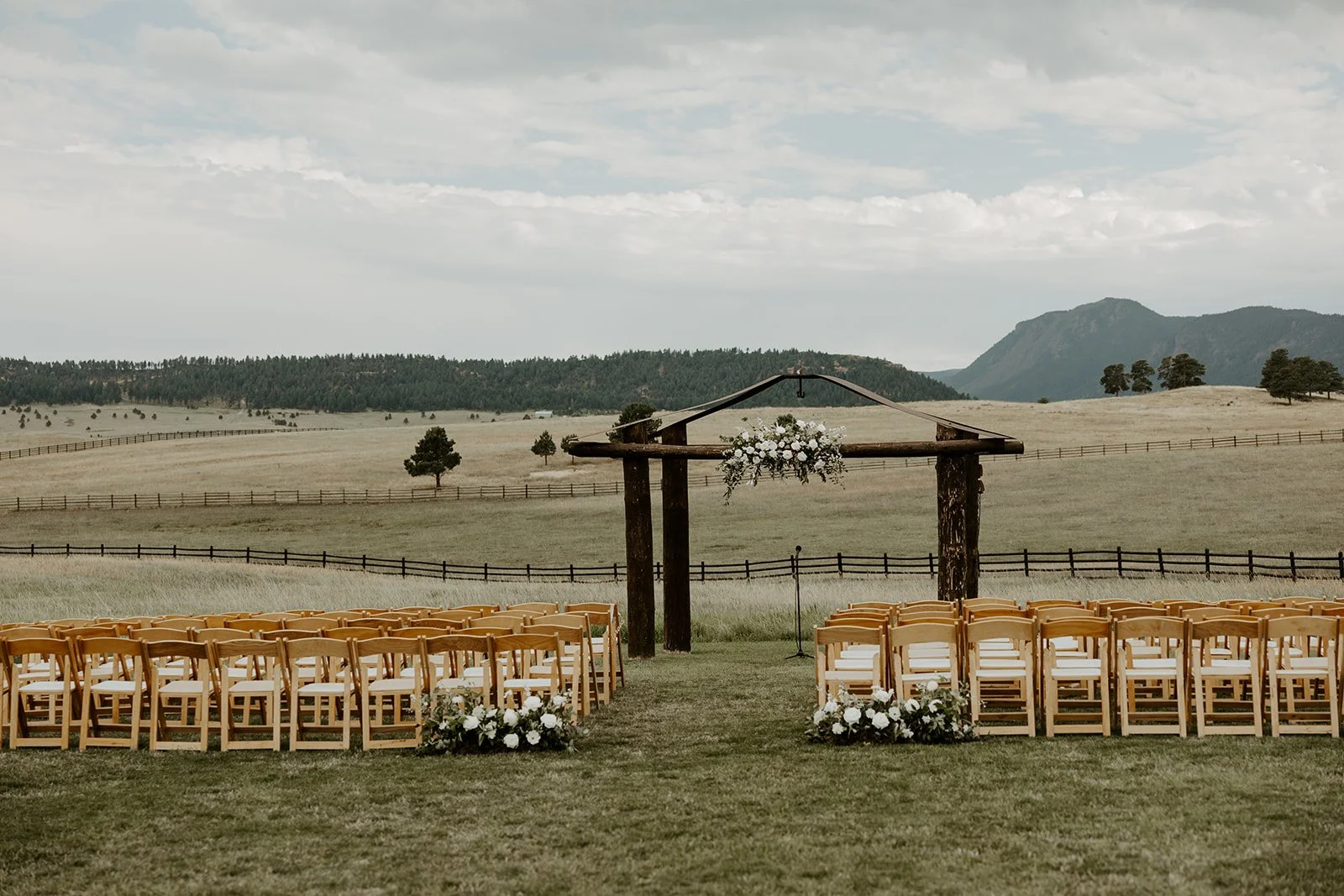 A wedding ceremony at a destination wedding