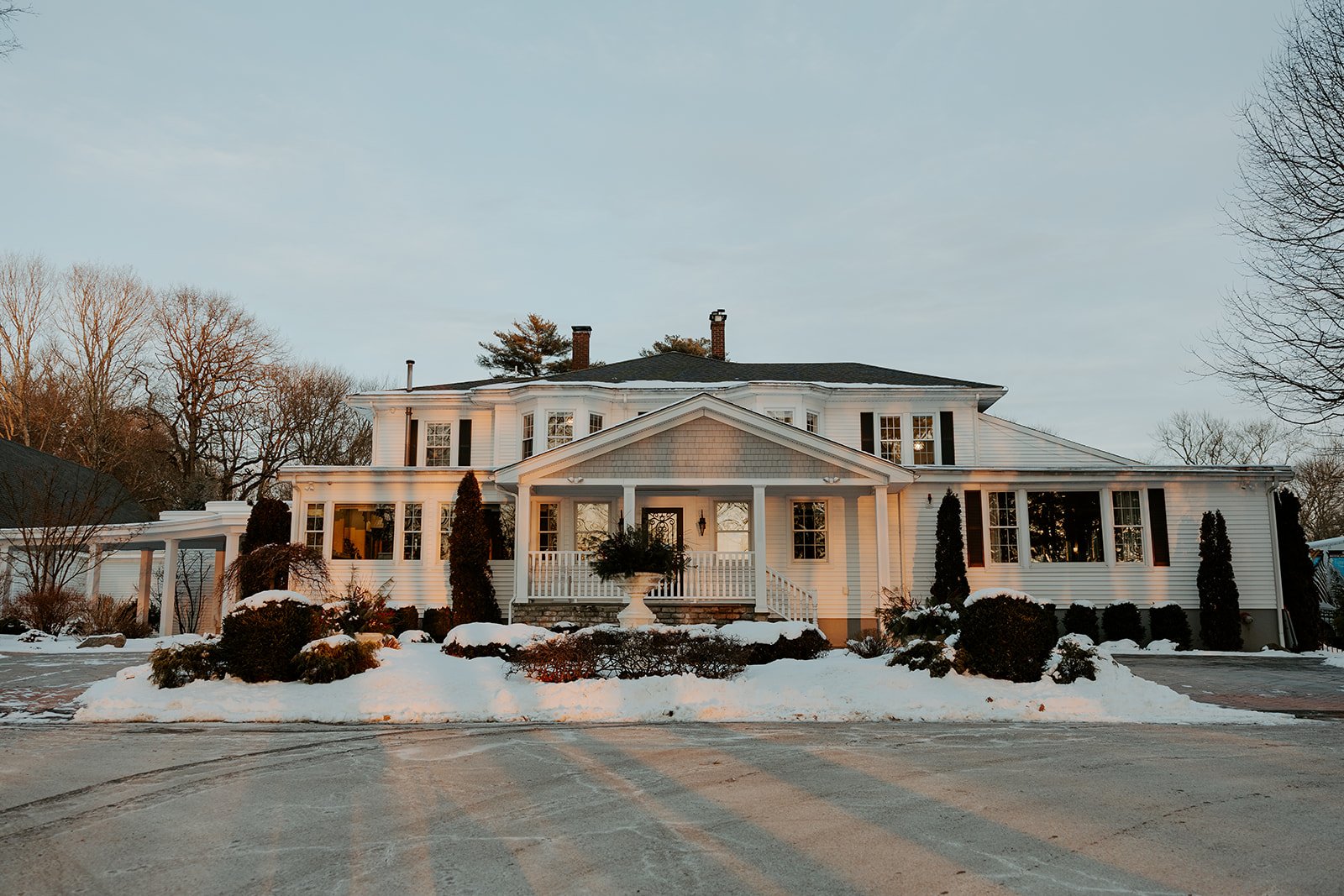 A wedding venue showing that winter is the best time to get married