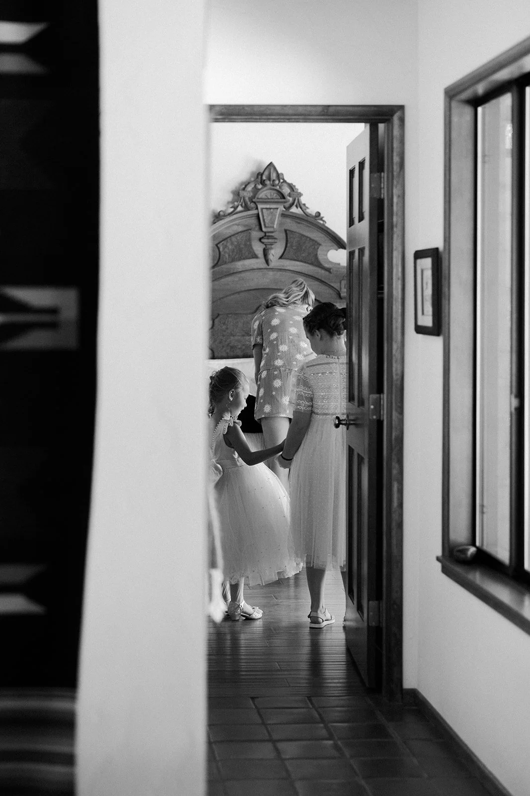 The flower girls for a whimsical wedding captured through documentary style wedding photography