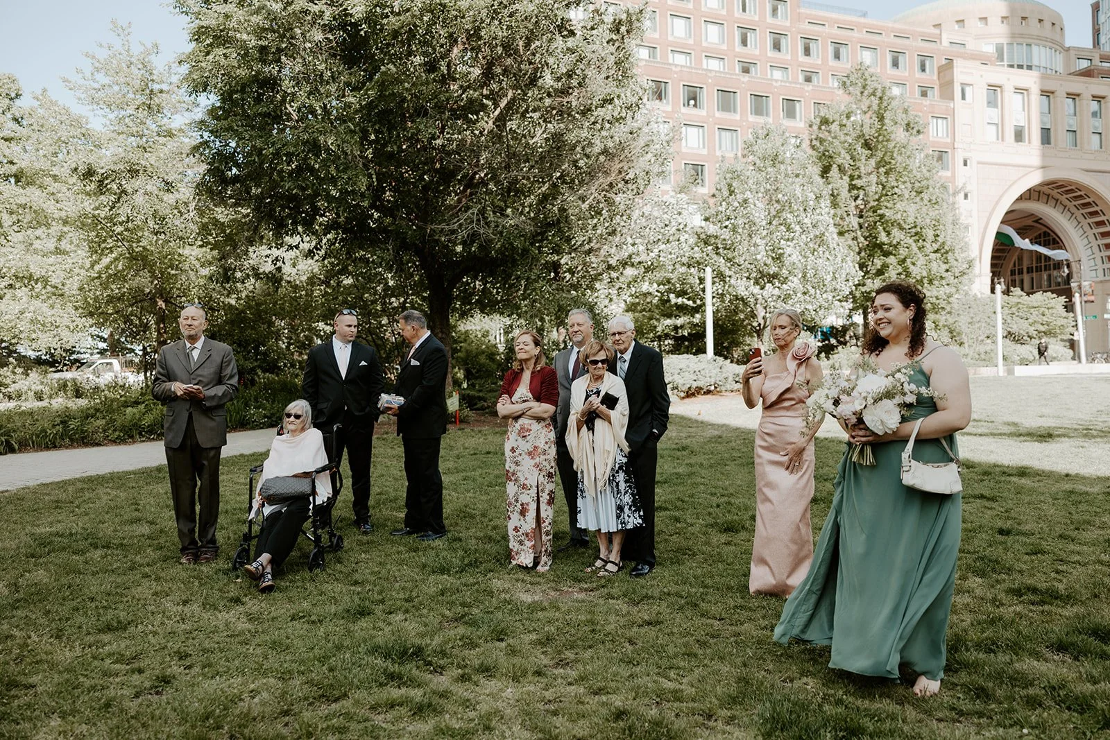 Guests at a Boston elopement