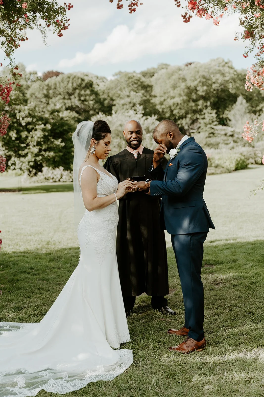 A couple eloping at one of my favorite elopement locations, Arnold Arboretum