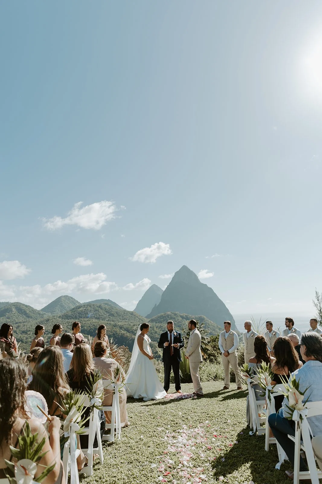 A wedding ceremony in St Lucia