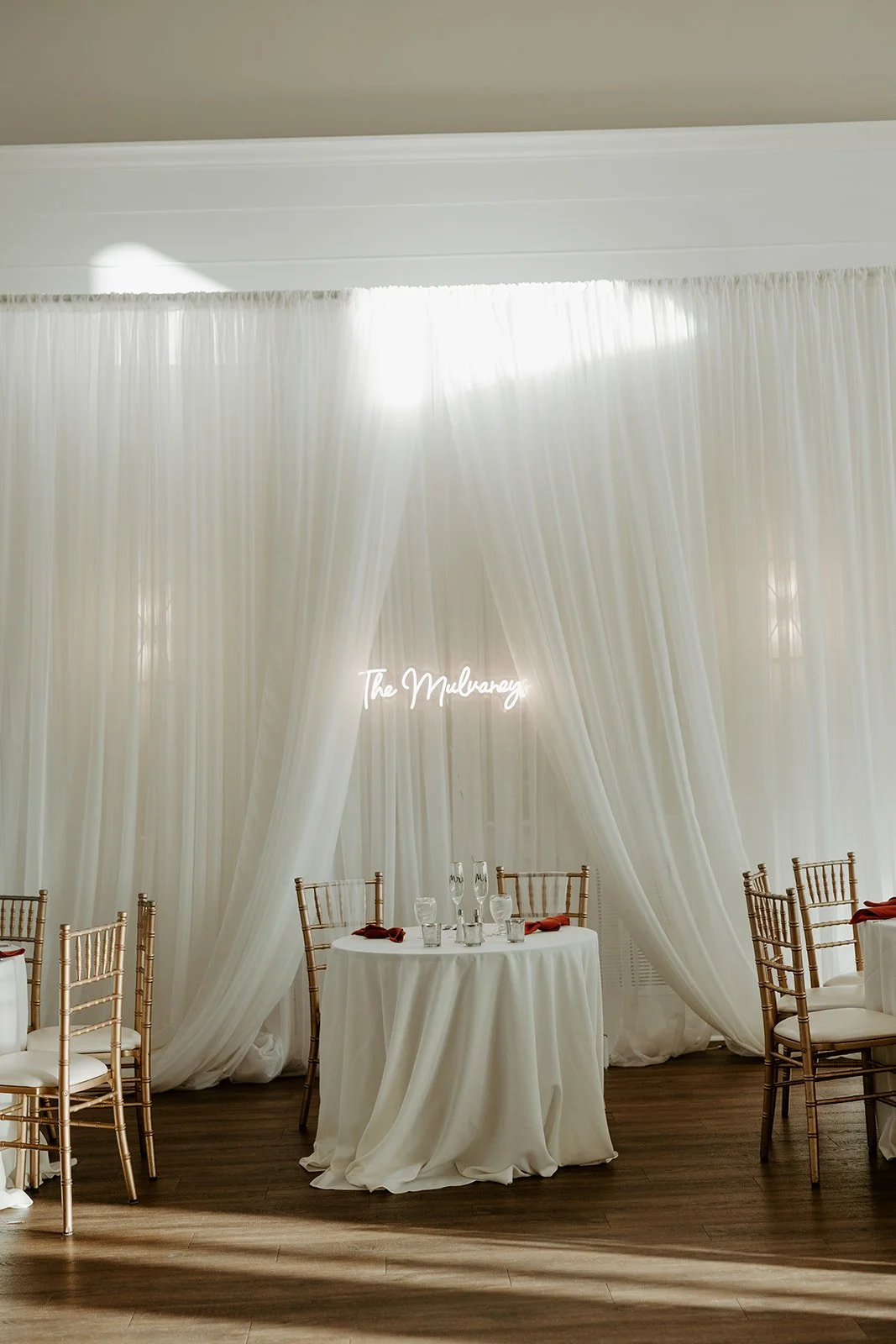 A sweetheart wedding table
