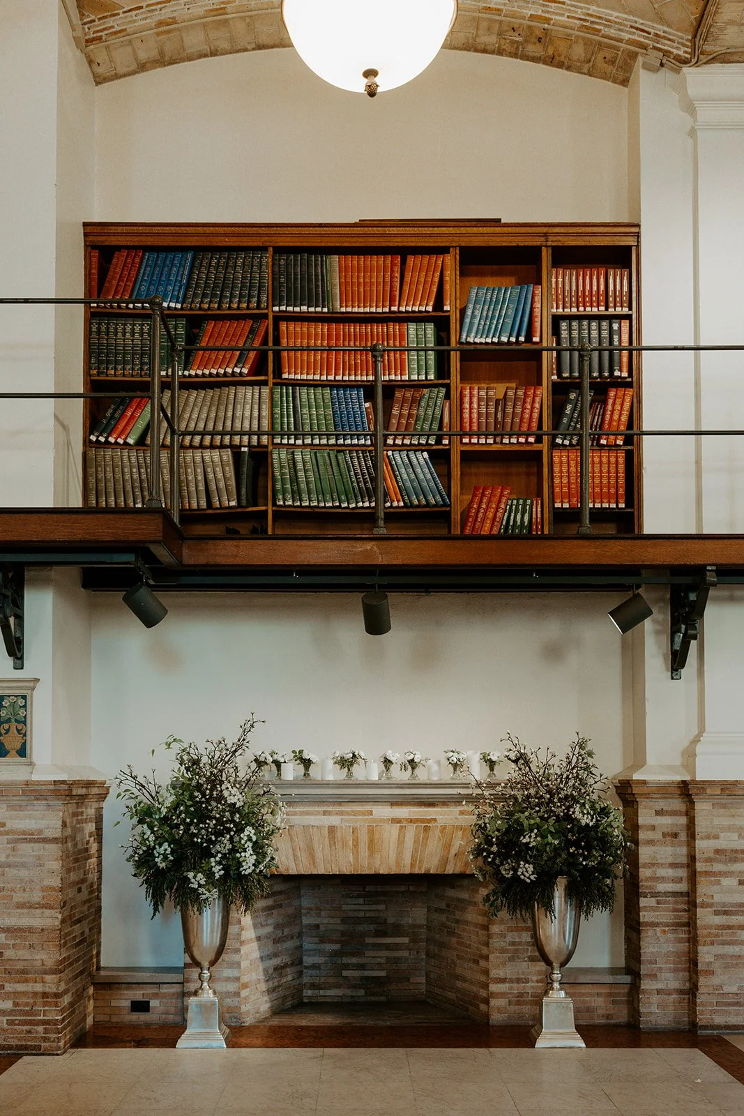 A Boston Public Library wedding setup