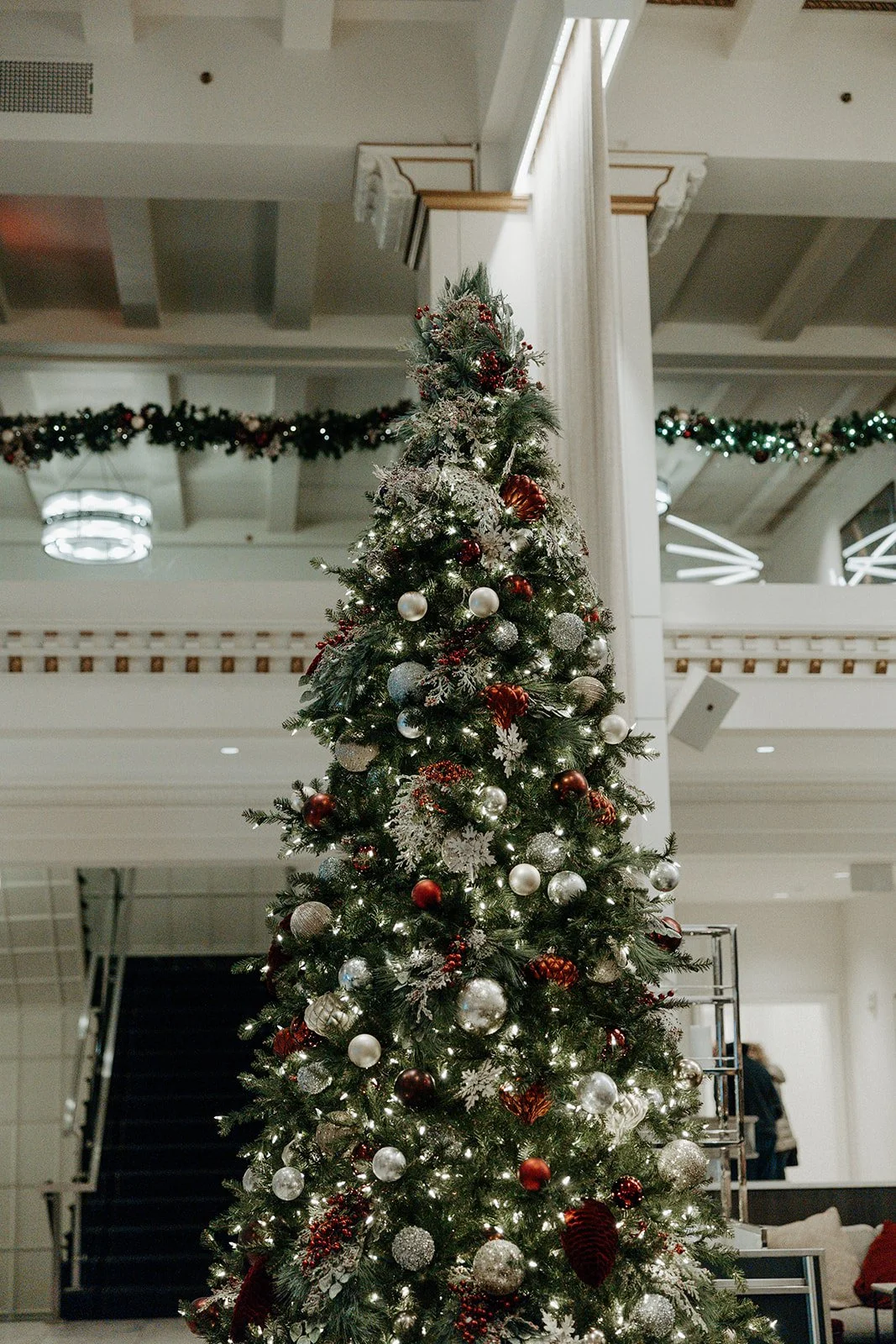 A christmas tree in a hotel