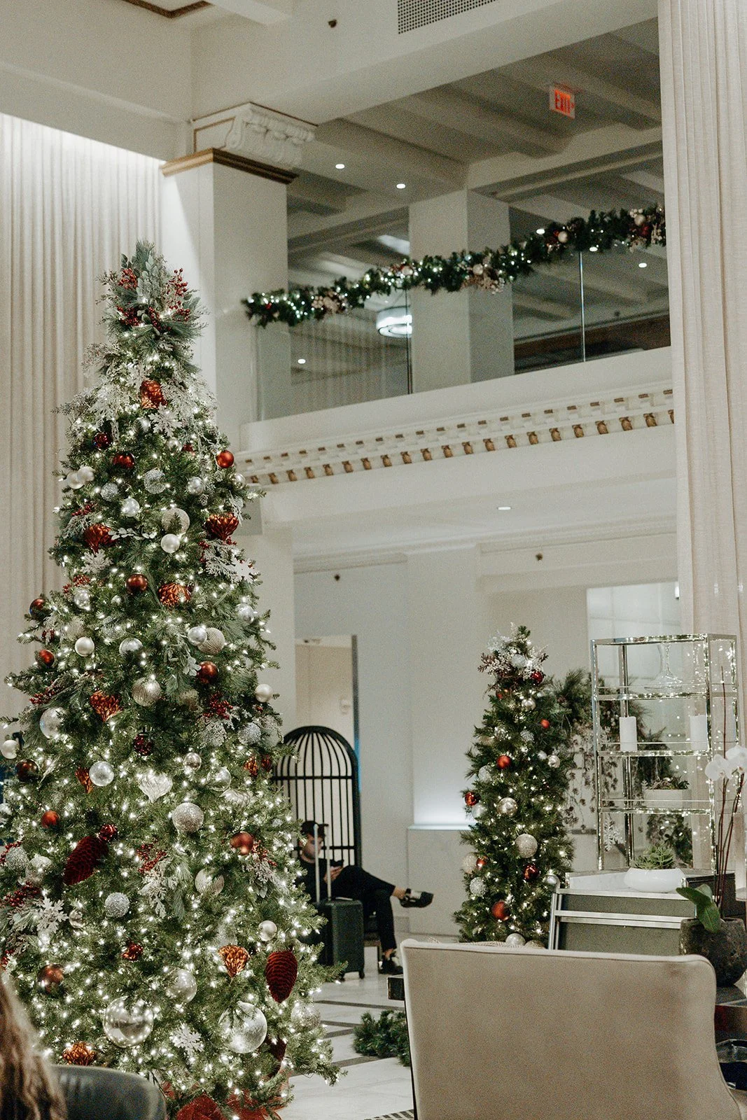 A christmas tree in a hotel