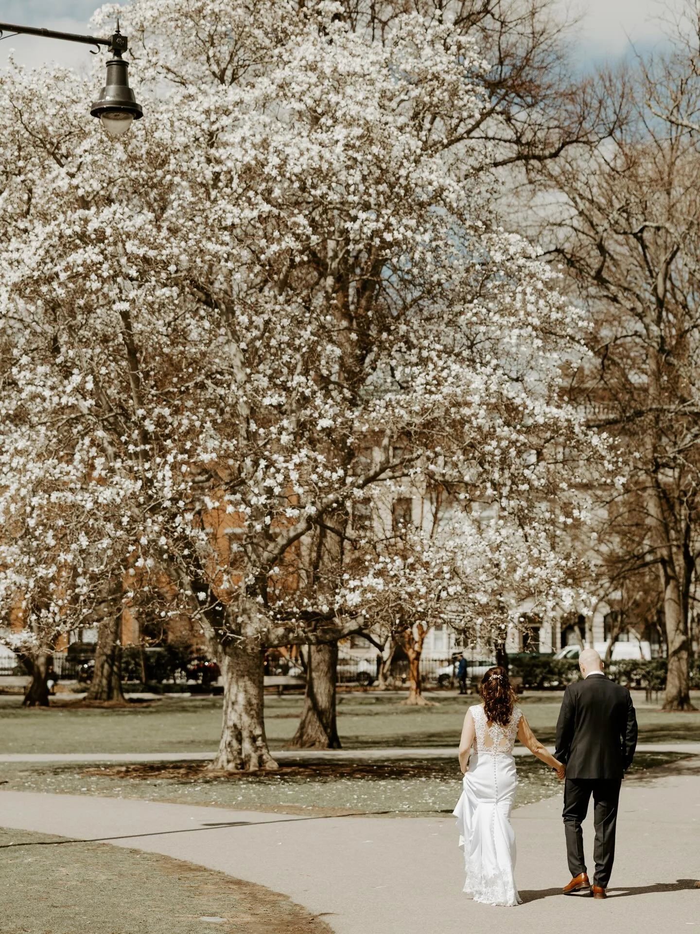 Julie &amp; Joe got married on Monday at the Boston Public Library on a perfect spring April morning 🌸 They started at Fan Pier Park for family photos then headed to the iconic library for the ceremony followed by a walk to the Public Garden. It was