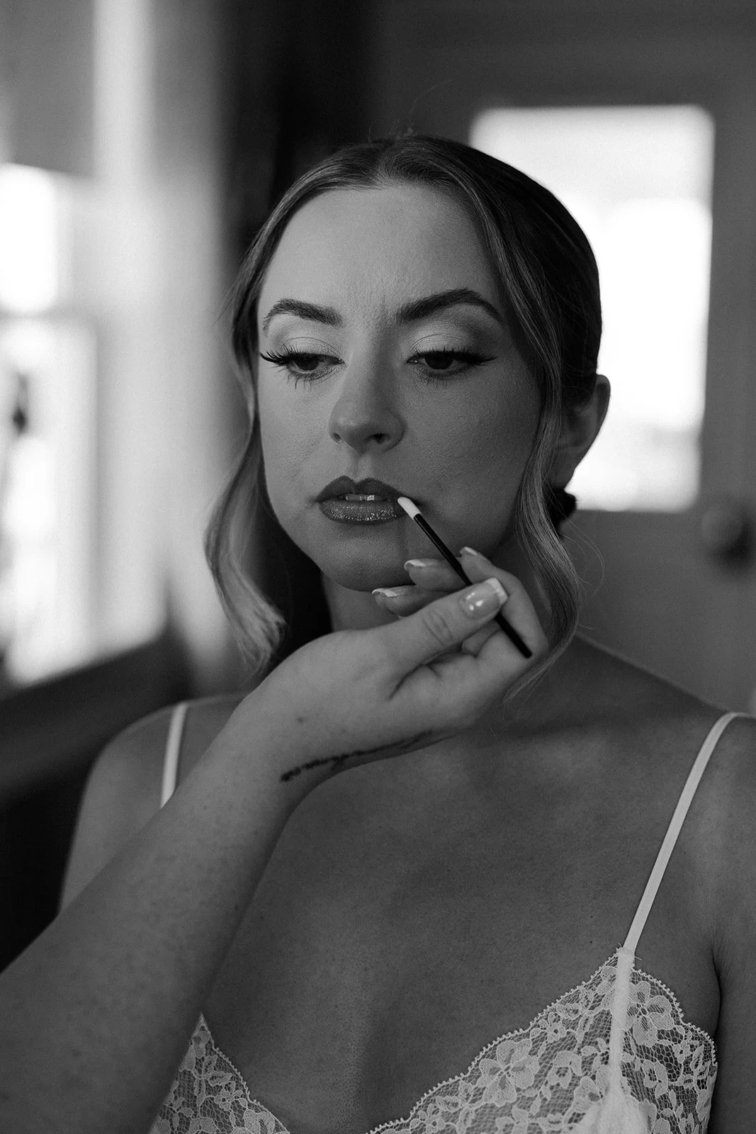 A bride getting ready for her wedding demonstrating how to plan a wedding
