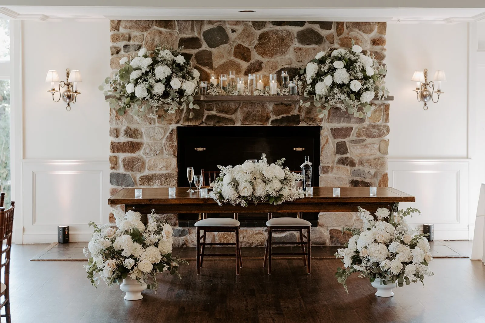 A wedding reception setup for a Boston wedding, demonstrating how to plan a wedding