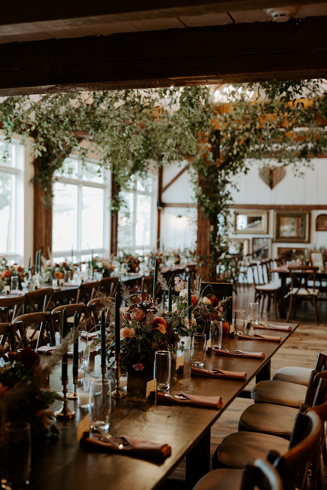A wedding reception setup inside Farm Road Estate