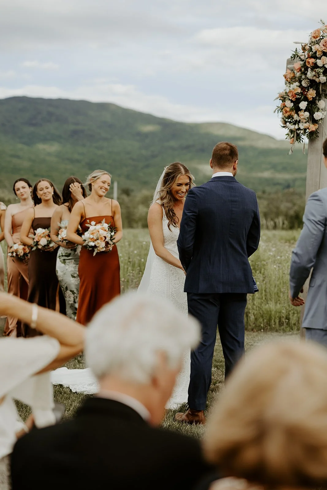 A wedding ceremony taking place at a Vermont Wedding venue