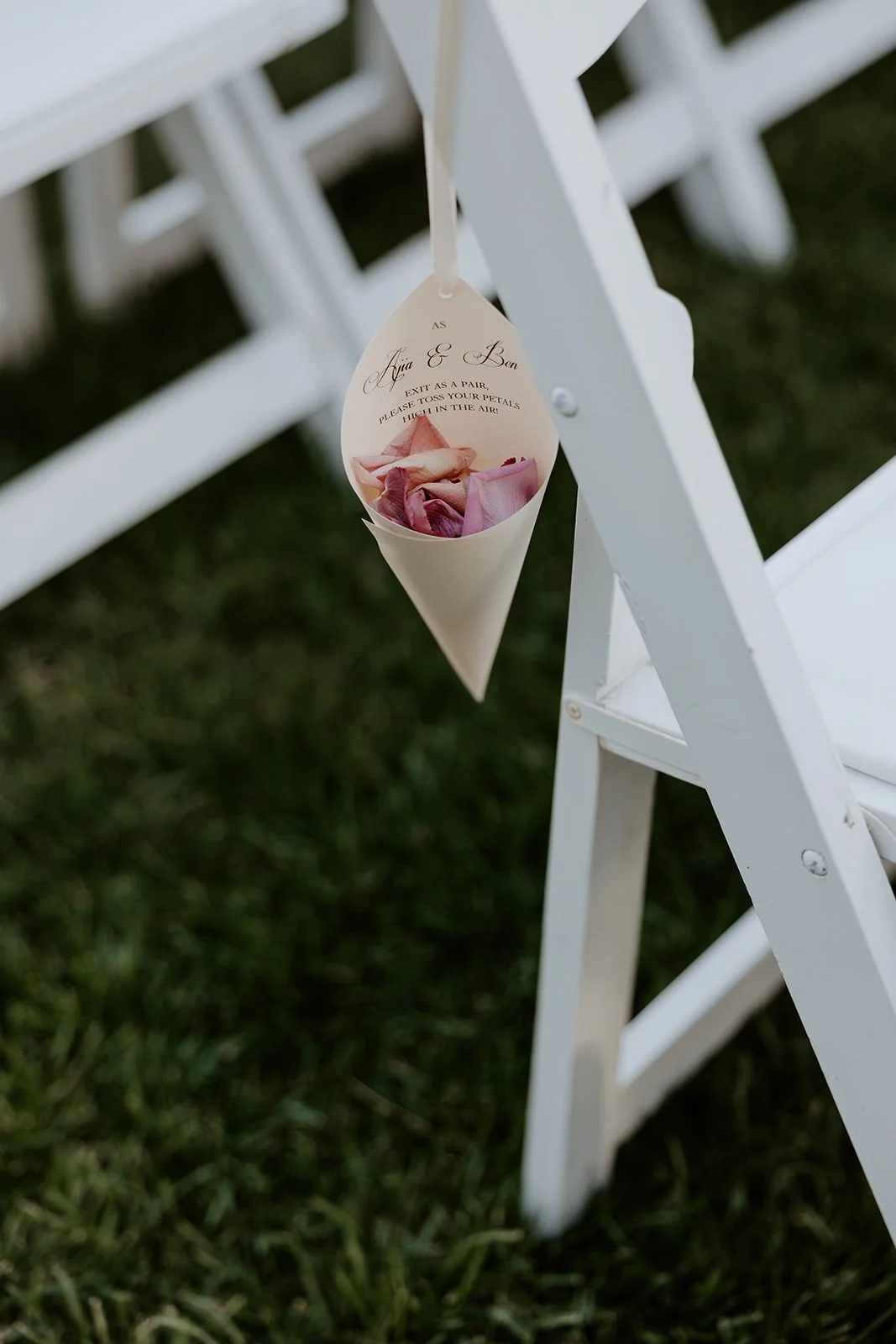 Wedding chair decor for a ceremony