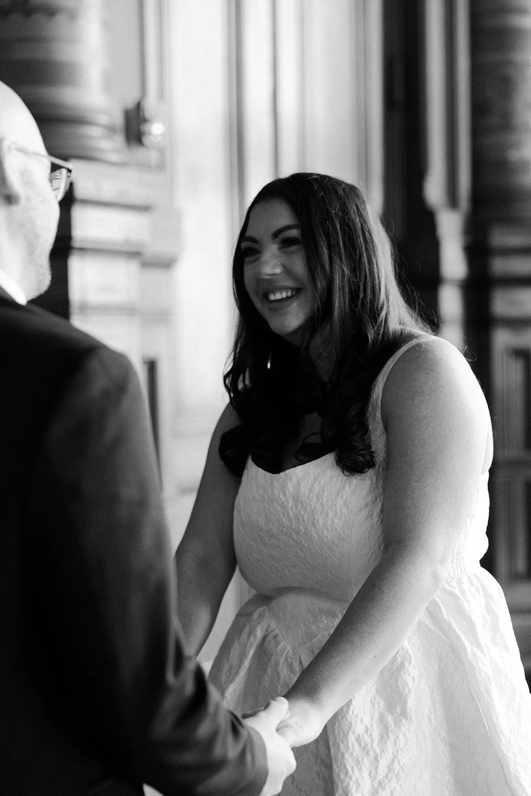 A bride at her elopement in a blog on how to plan an elopement