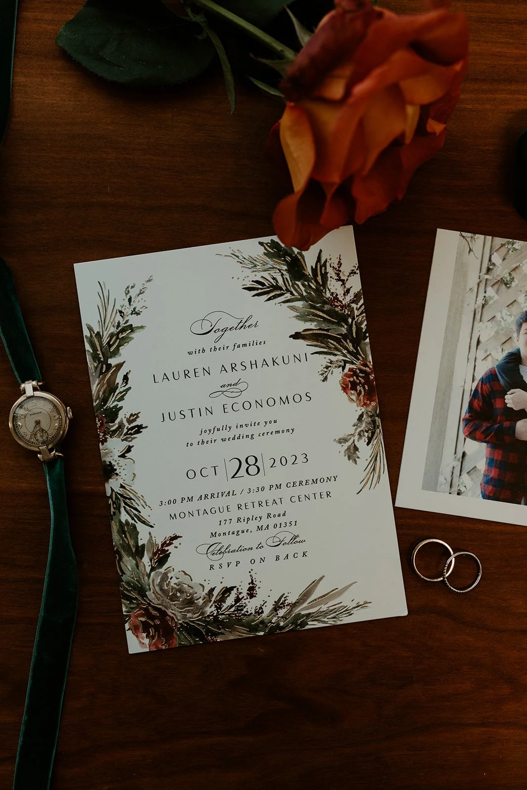 Wedding details from a fall wedding