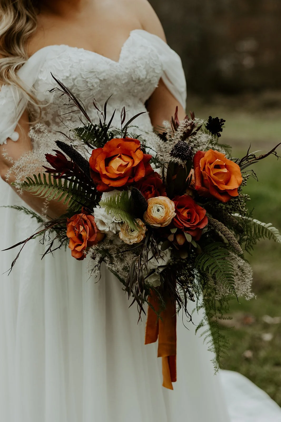 A Wedding bouquet from a fall wedding