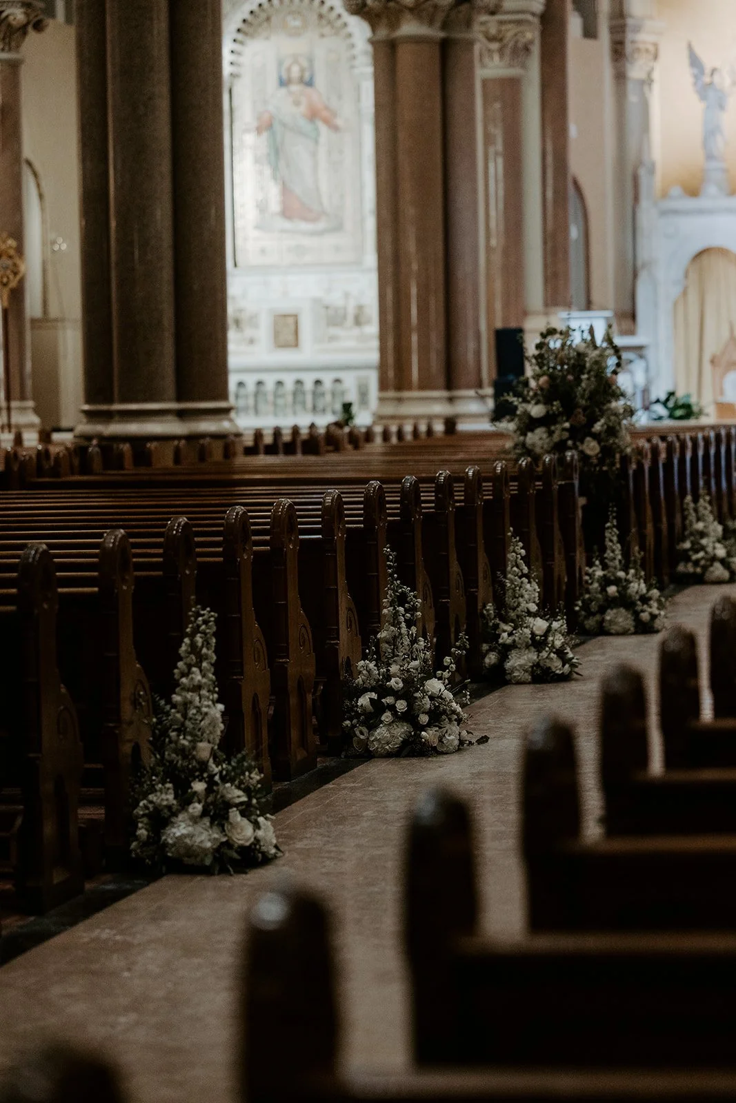 A church wedding ceremony showing why winter is the best time to get married
