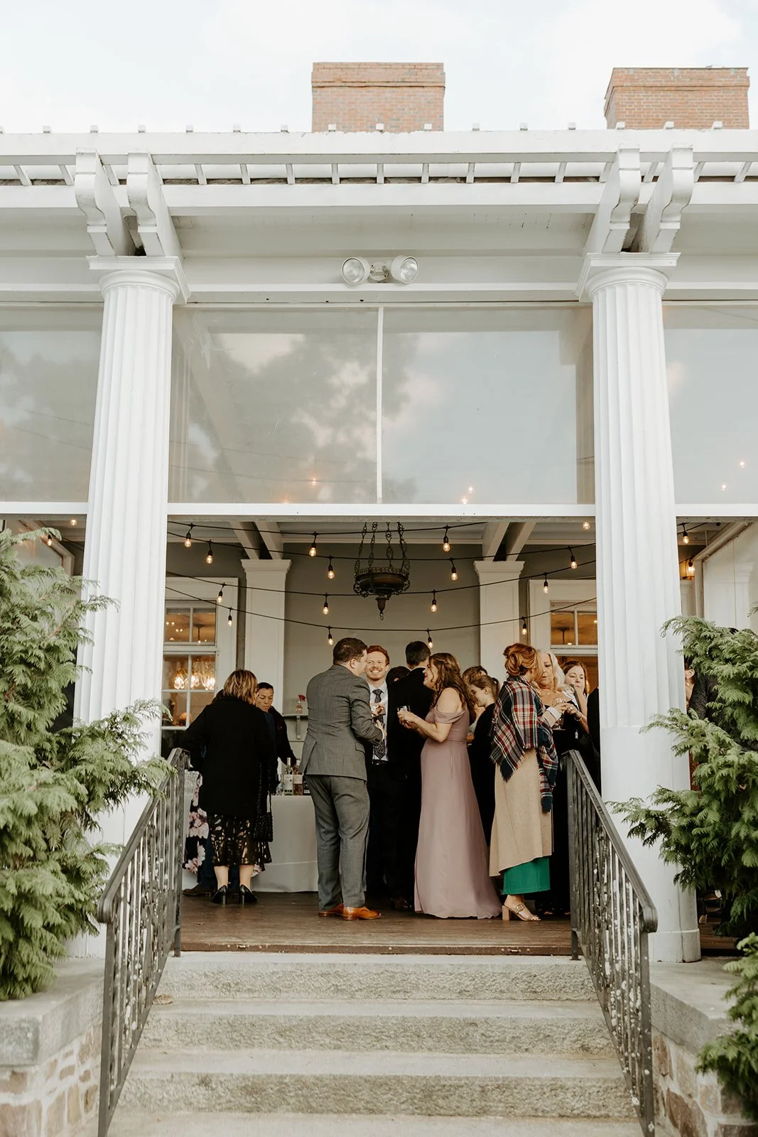 A cocktail hour at Bradley Estate wedding venue