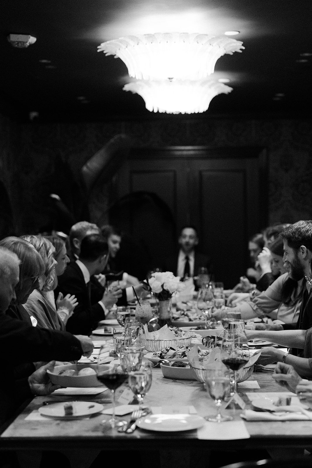 A restaurant wedding reception in Boston