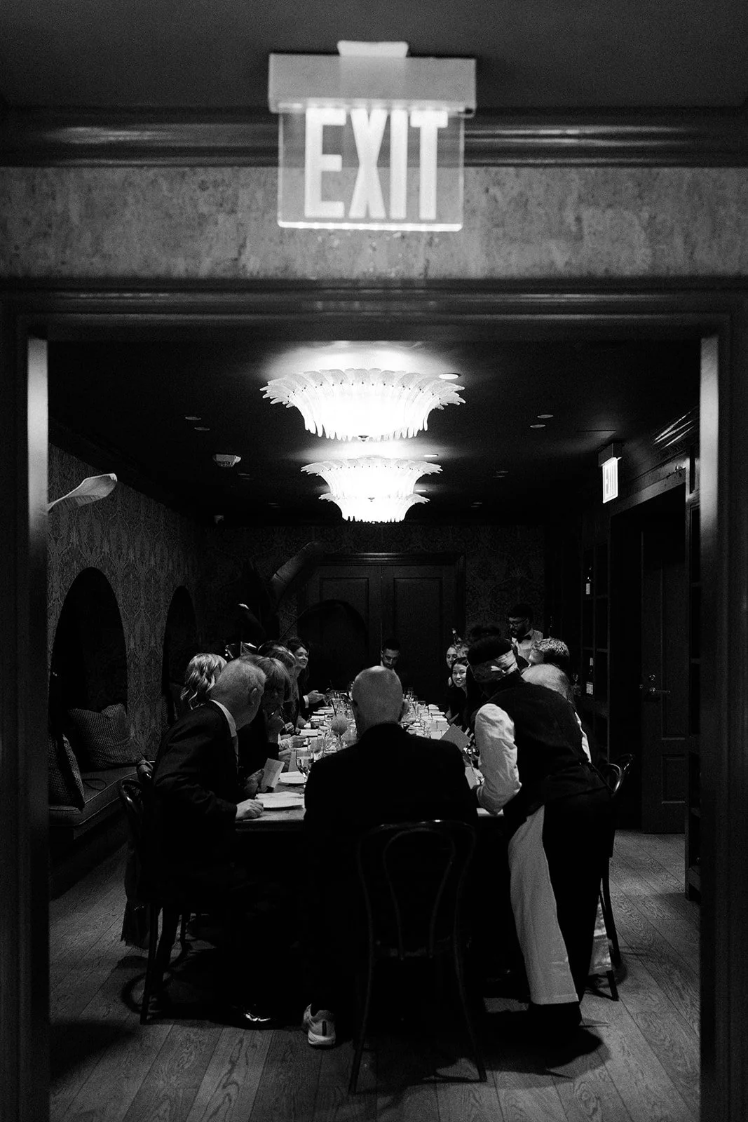 A restaurant wedding reception in Boston