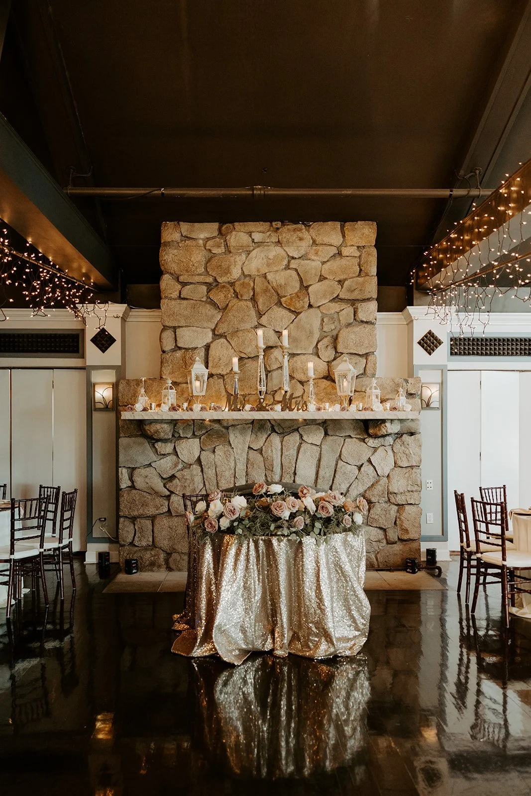 A wedding reception at a South Shore wedding venue