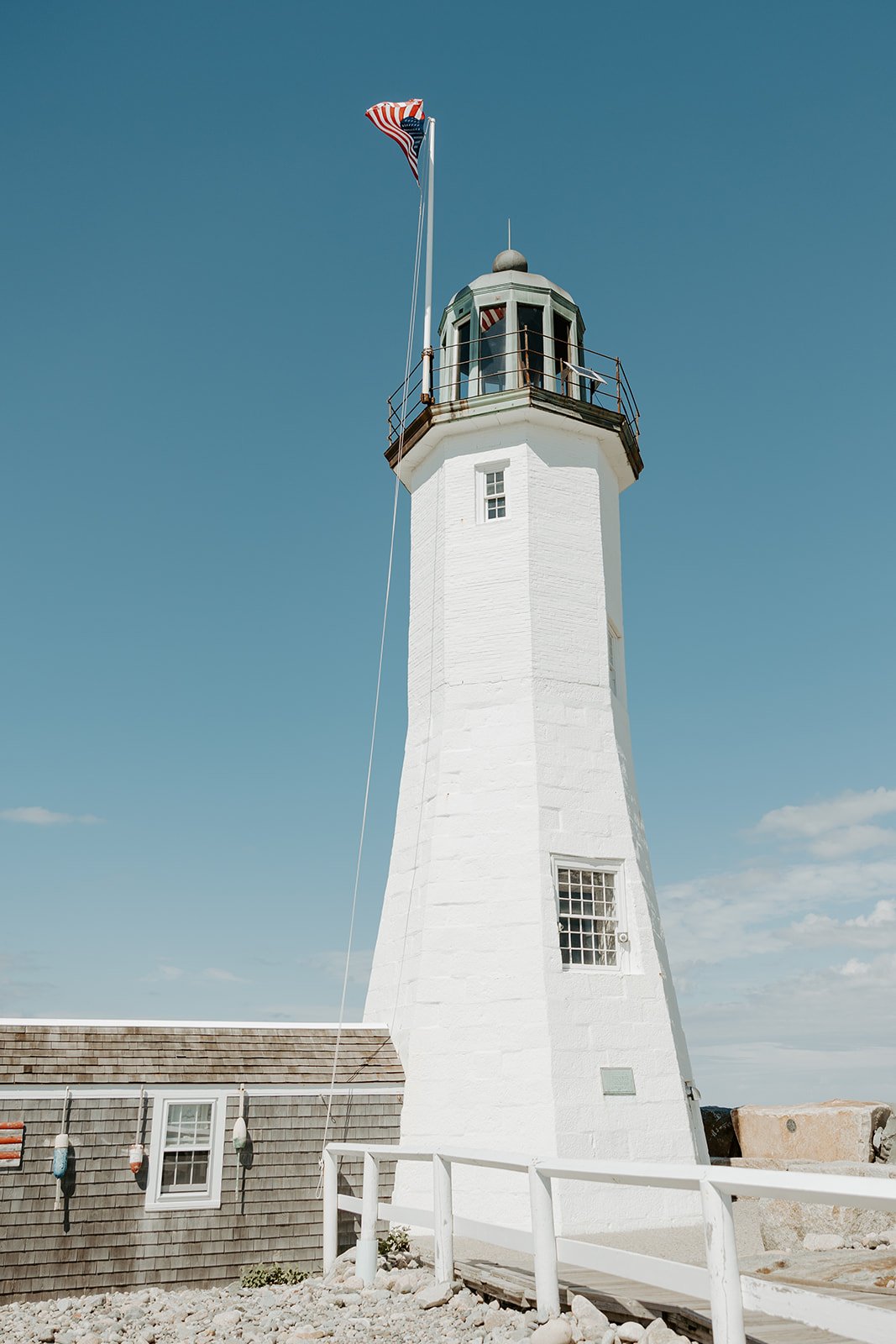 A lighthouse in South Shore, MA