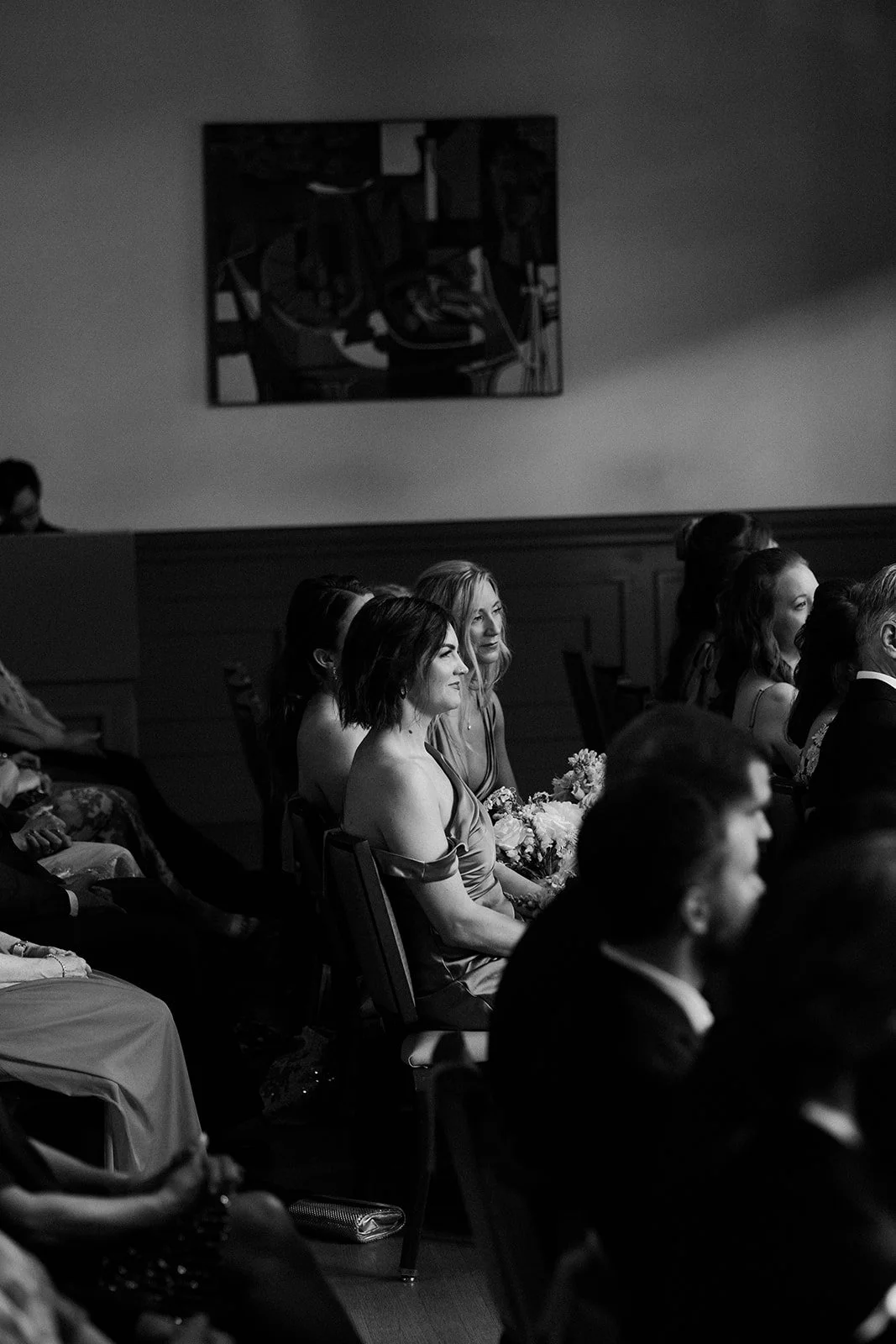 Wedding guests captured by a documentary-style wedding photographer