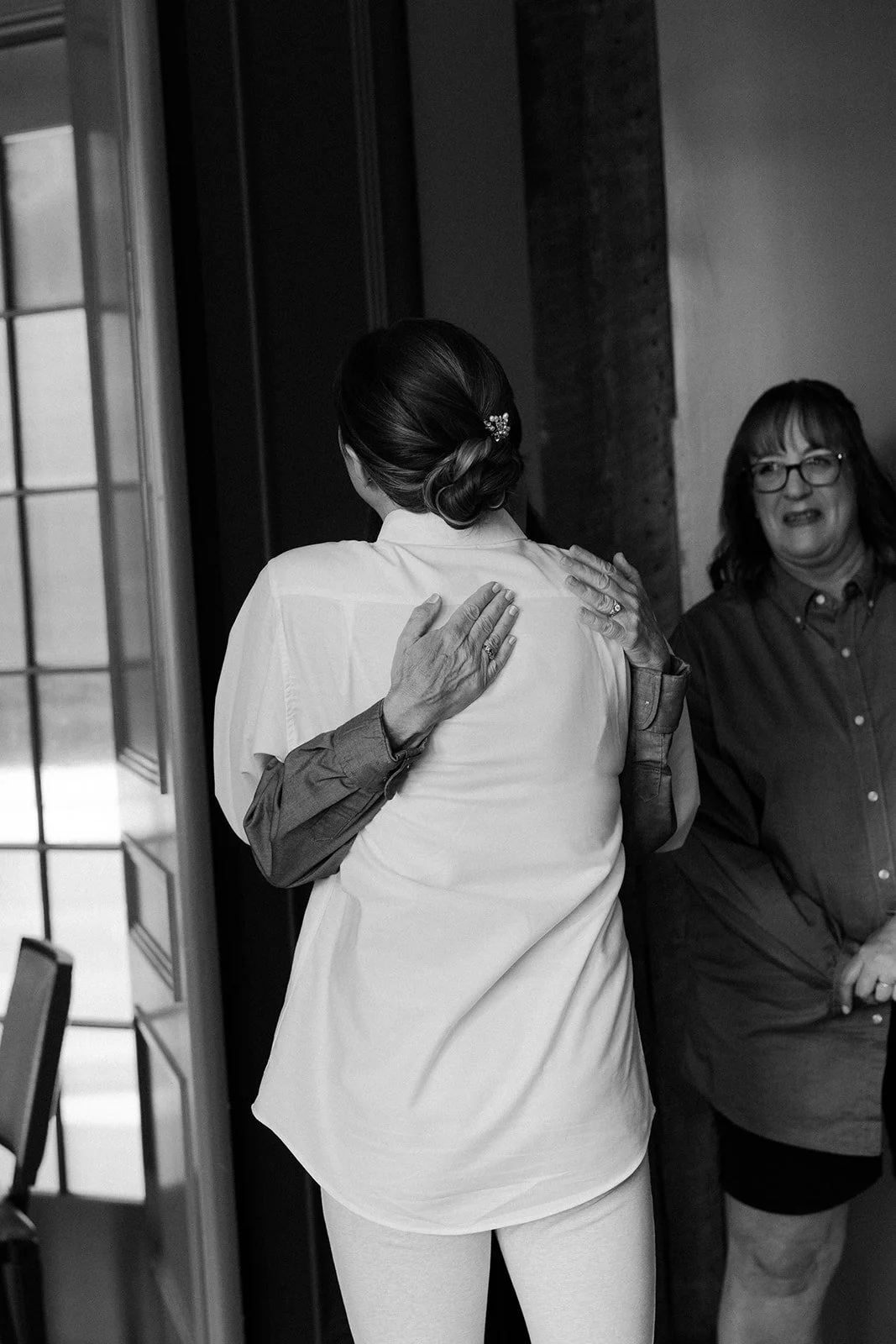 A bride getting ready for her wedding