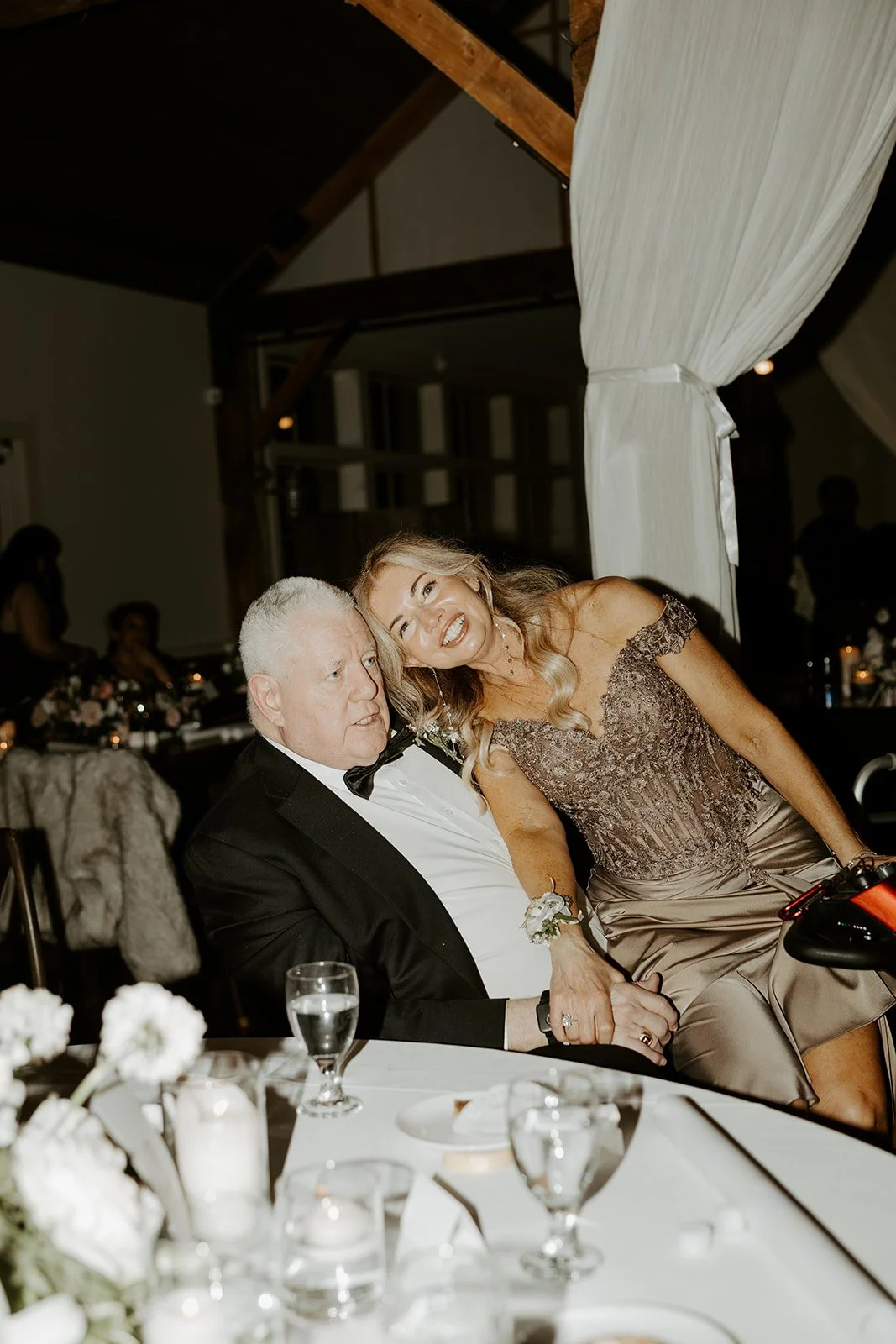 Wedding guests at a wedding candidly captured by a Boston wedding photographer