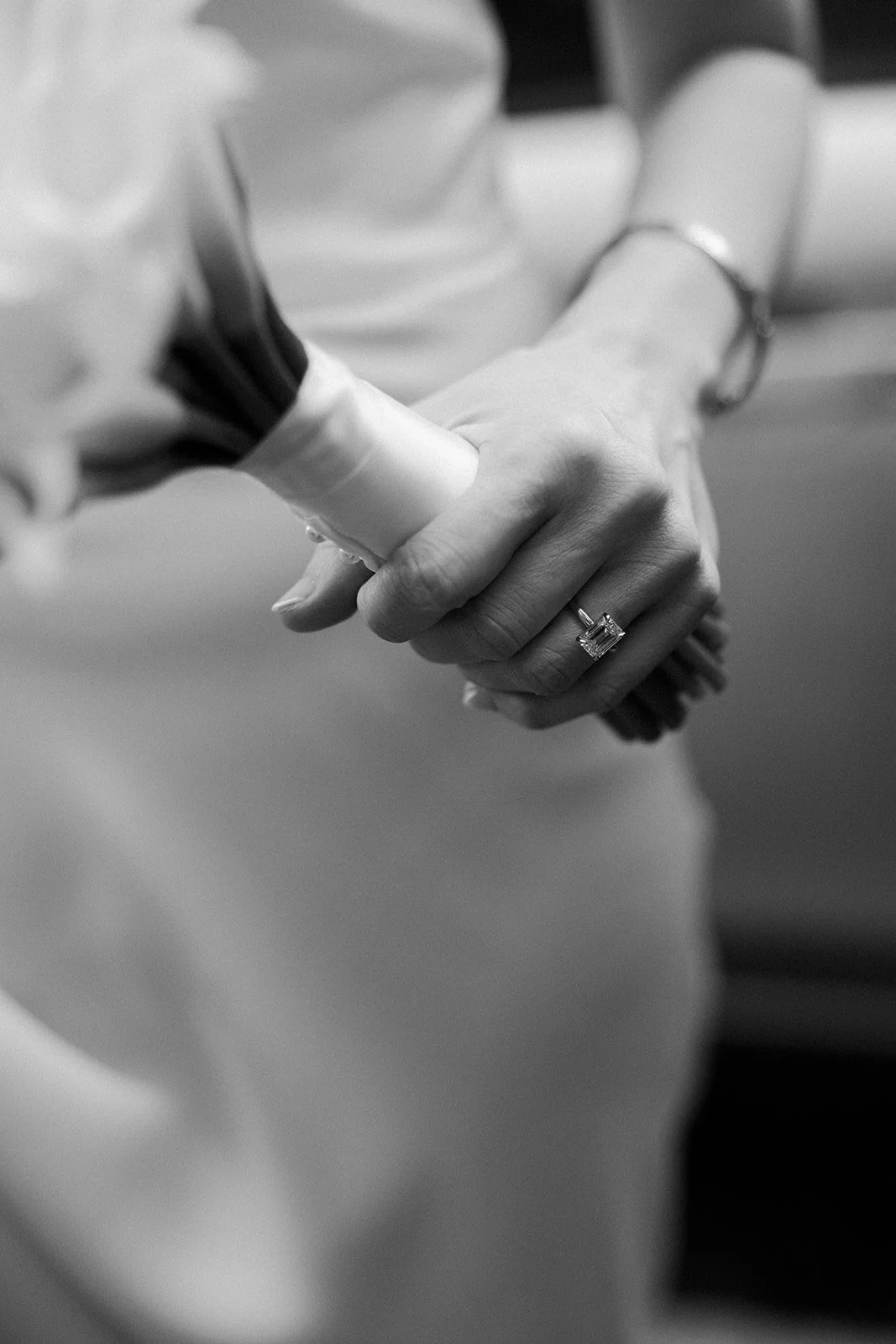 Bride detail photos in black and white, by a Boston wedding photographer