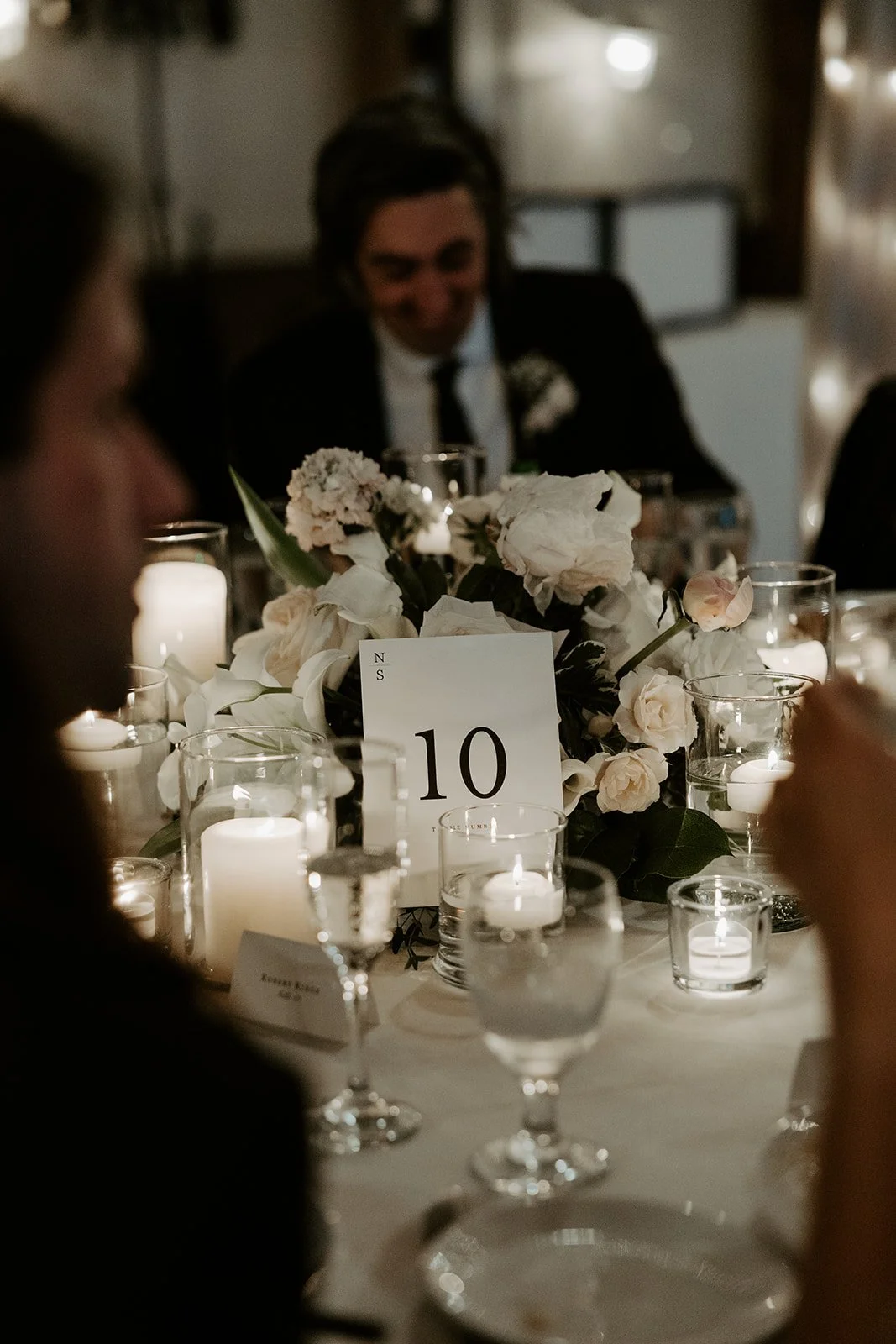 Wedding tables from a wedding reception