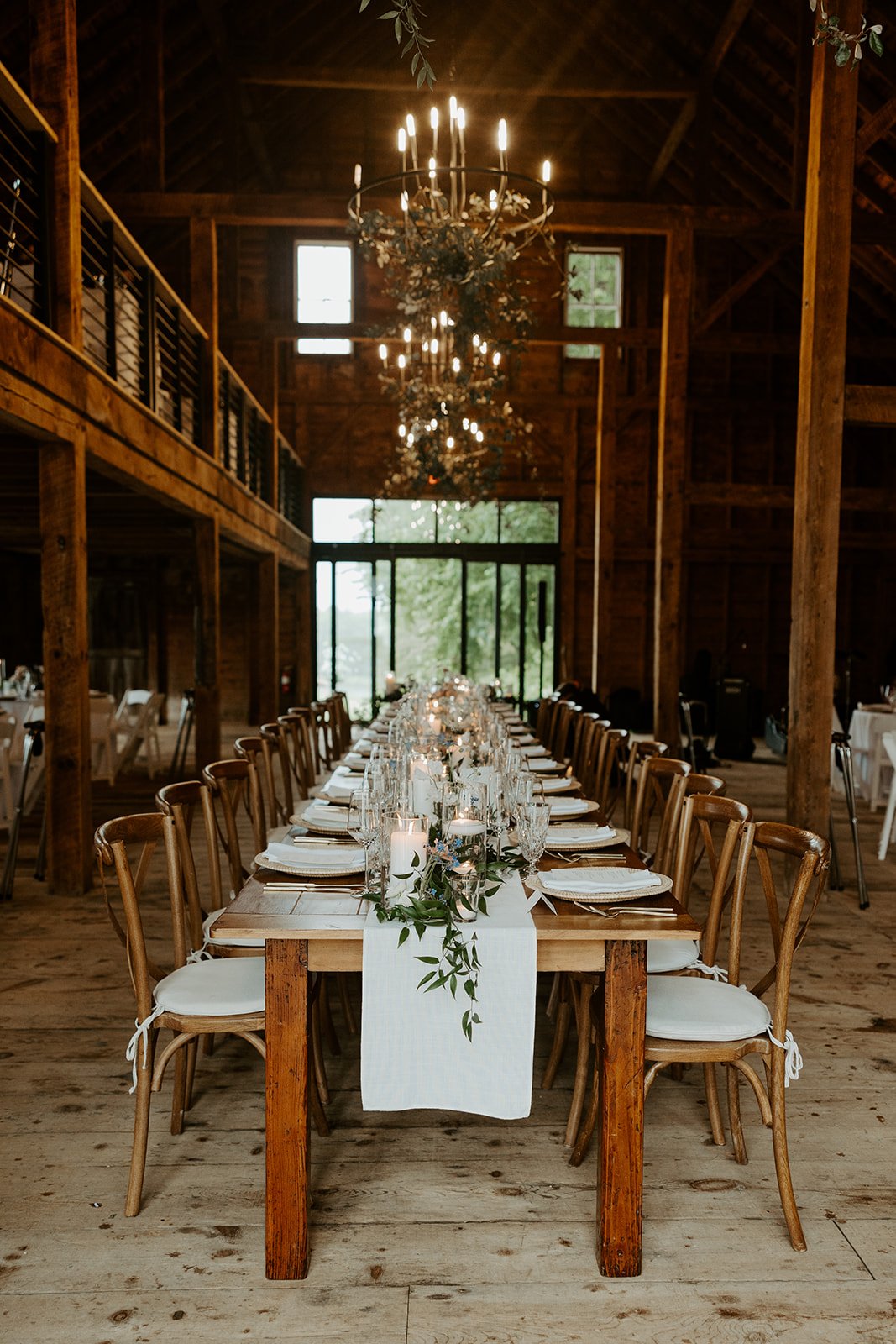 A wedding reception in a barn Maine wedding venue