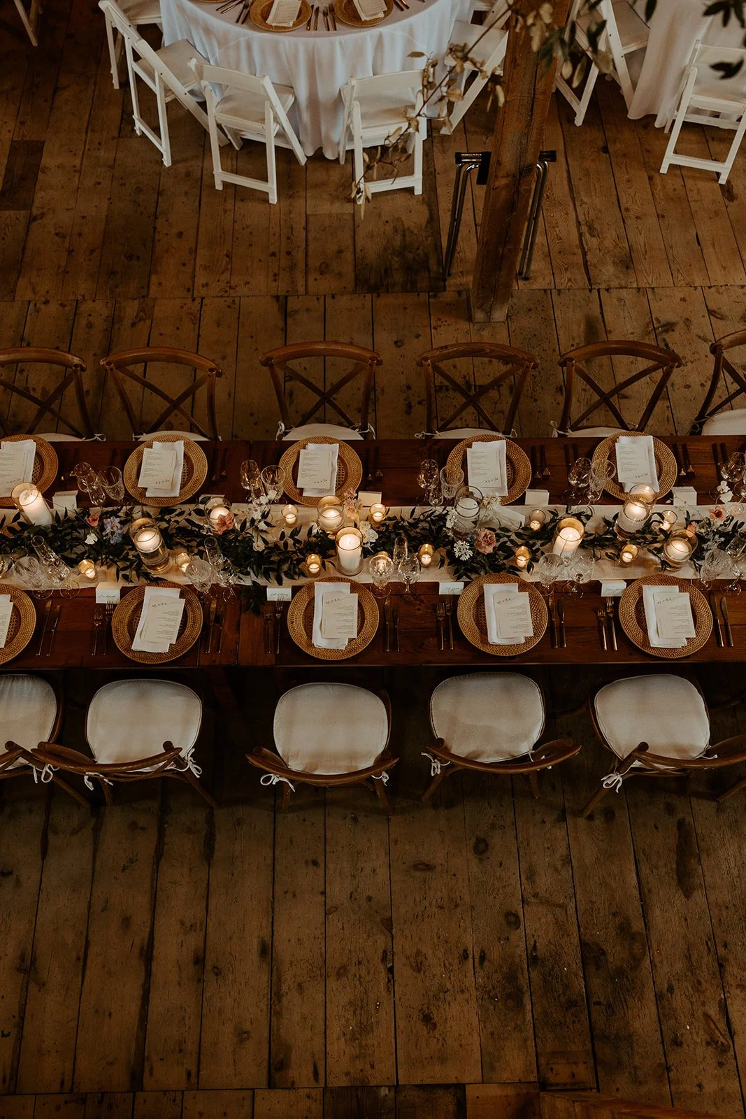 A wedding reception in a barn Maine wedding venue