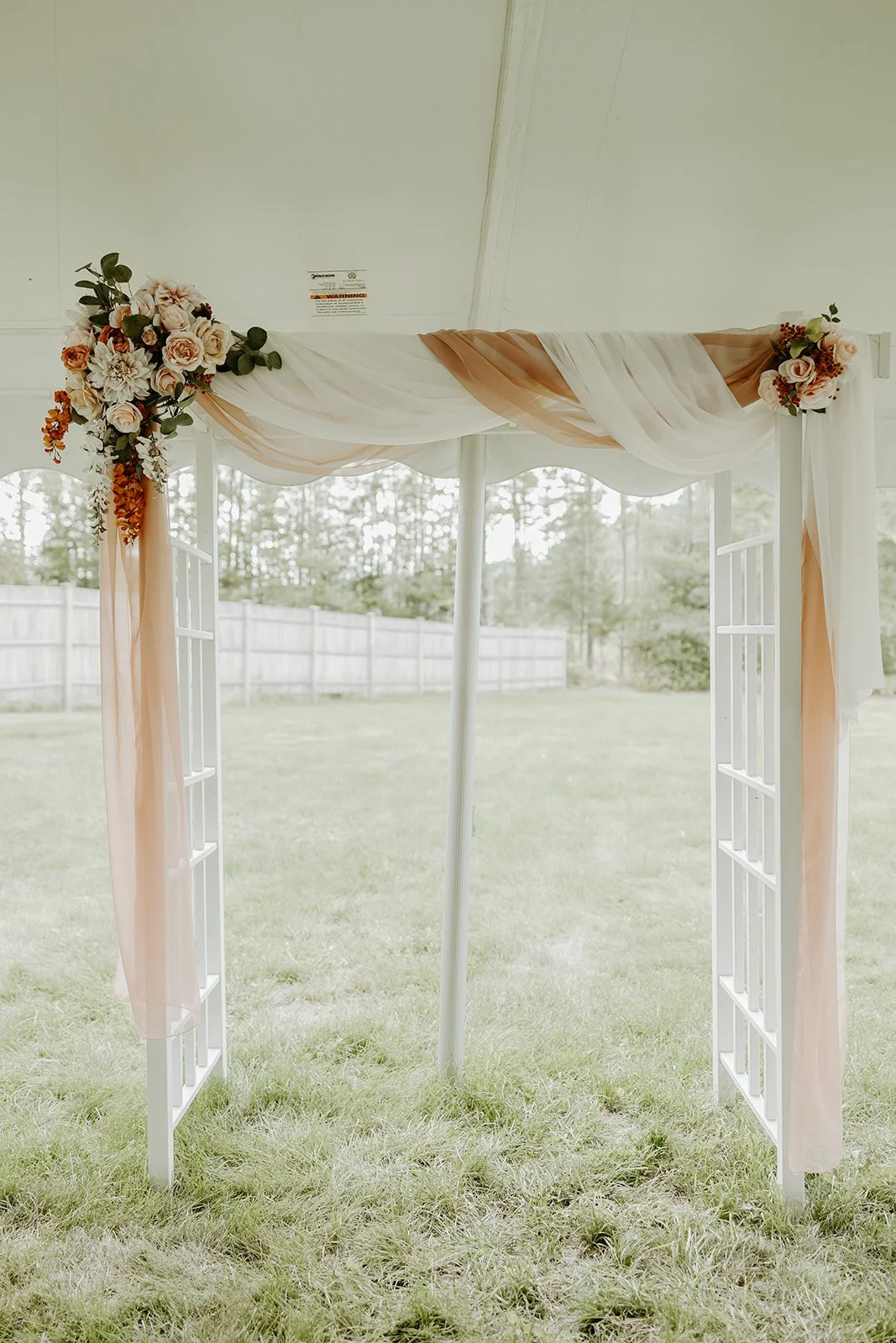 A wedding ceremony setup at a Maine wedding venue