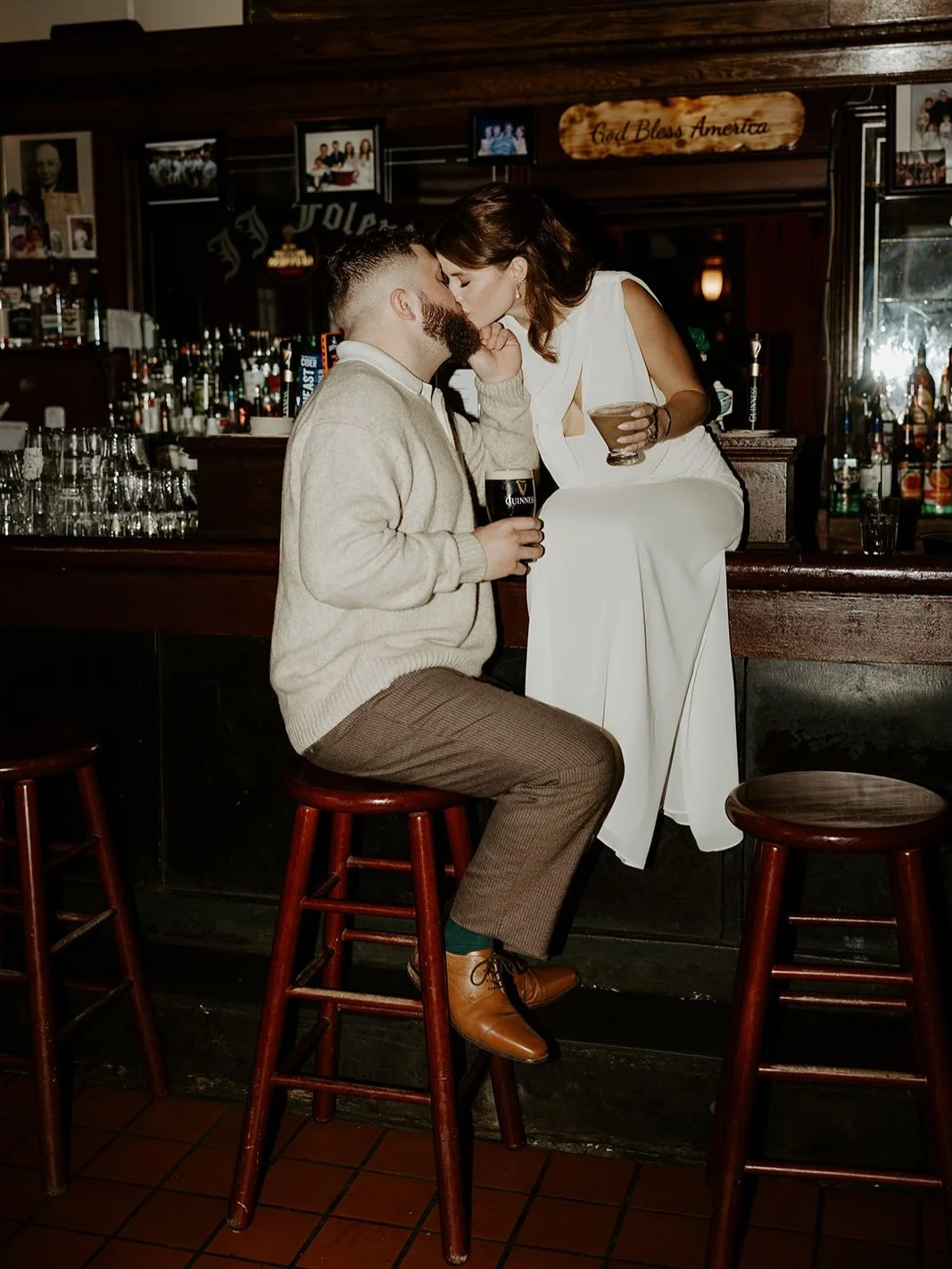 Engagement sessions at your local bar are always a good idea &mdash; spent the afternoon with Courtney &amp; Conor and it was a dream 🍻🍸🫶