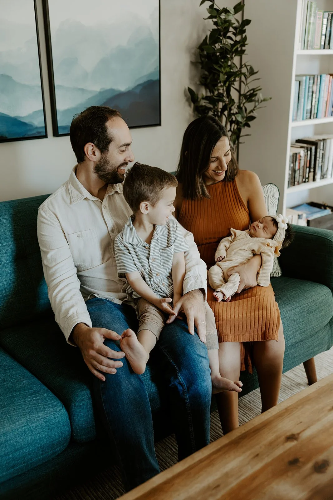 A family photo session by a Boston newborn photographer