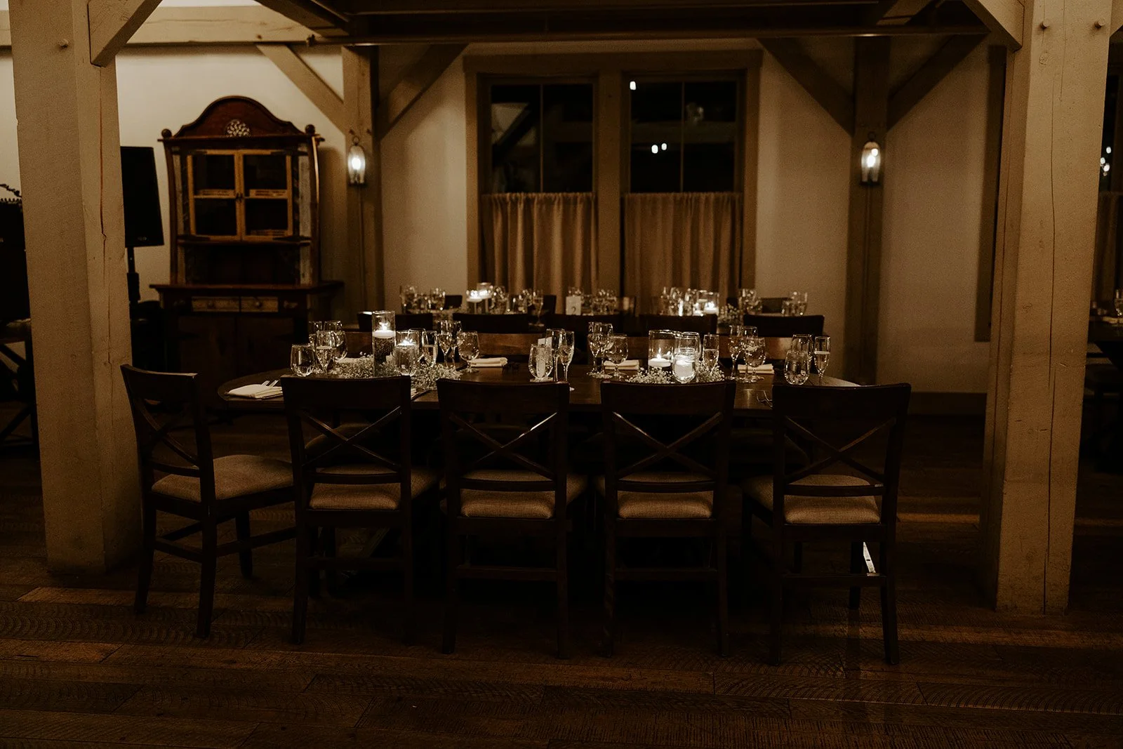 A candlelit intimate wedding ceremony