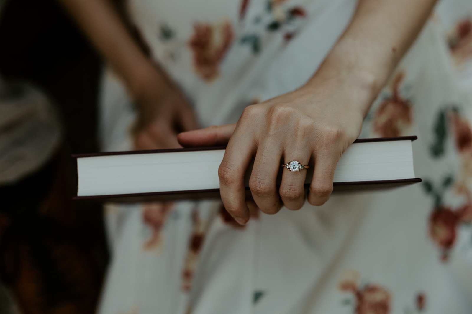 A photo of an engagement ring from a reading engagement session